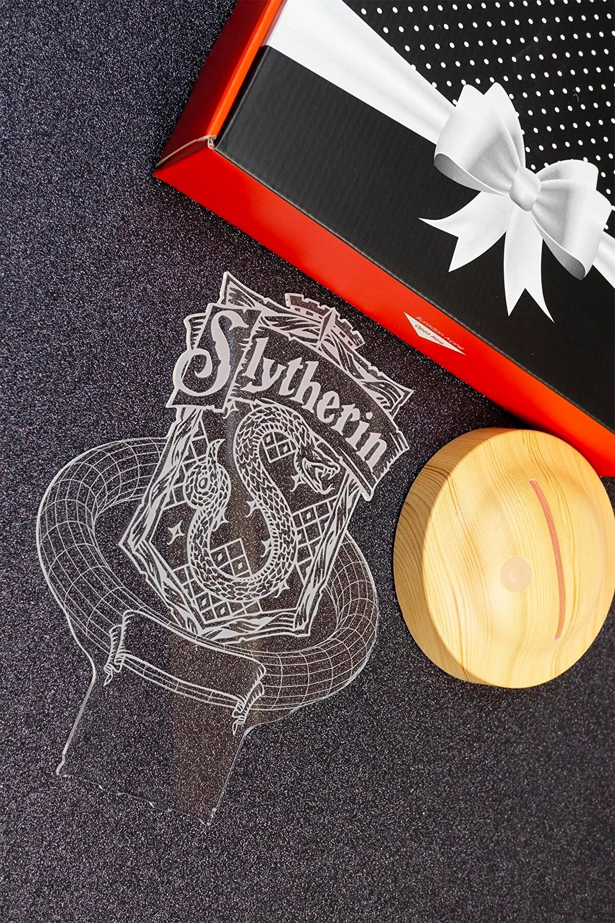 Geschenkelampe LED Nachttischlampe Slytherin Hogwarts Harry Potter 3D Nachtlicht Geschenke Potterheads, Leuchte 7 Farben fest integriert, Geburtstagsgeschenk fü – Bild 5 von 5