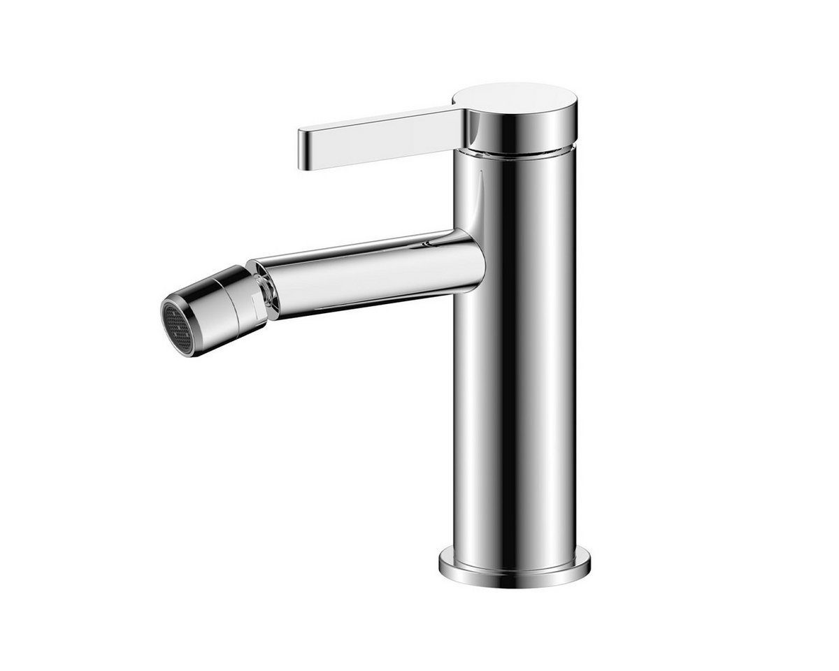 Belvit Bidetarmatur BV-BA4078 (einzel, 1-St) BELVIT Bidet Mischarmatur Chrom Einhebel Griff Aufbauarmatur mit
