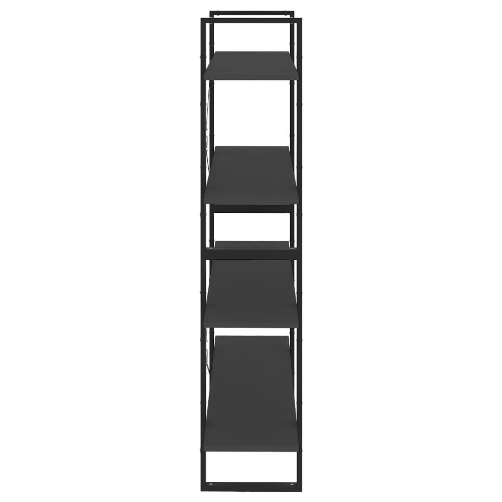 vidaXL Bücherregal, Buchregal 4 Fächer Grau 100x30x140 cm Holzwerkstoff
