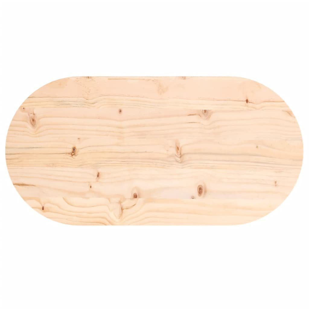 Kiefer Massivholz cm furnicato Oval Tischplatte 80x40x2,5 St) (1