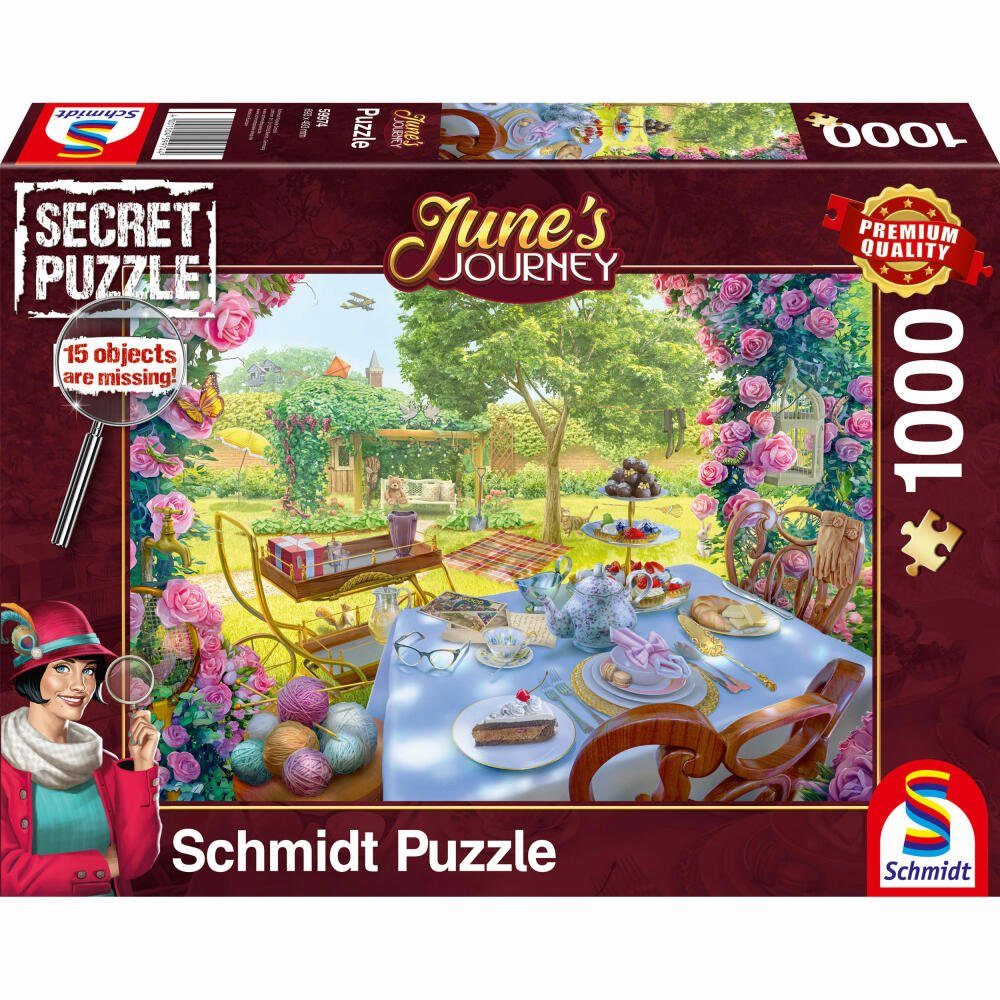 Puzzle Junes Journey Tee im Garten