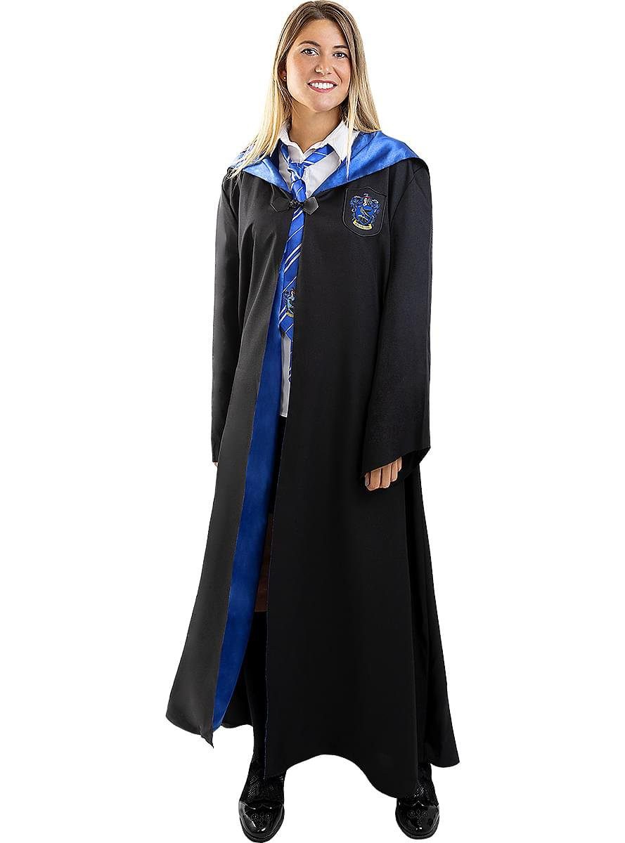 Funidelia Zauberer-Kostüm Harry Potter – Ravenclaw Krawatte, Glänzende Krawatte mit dem Logo und den Farben des Hauses Ravenclaw