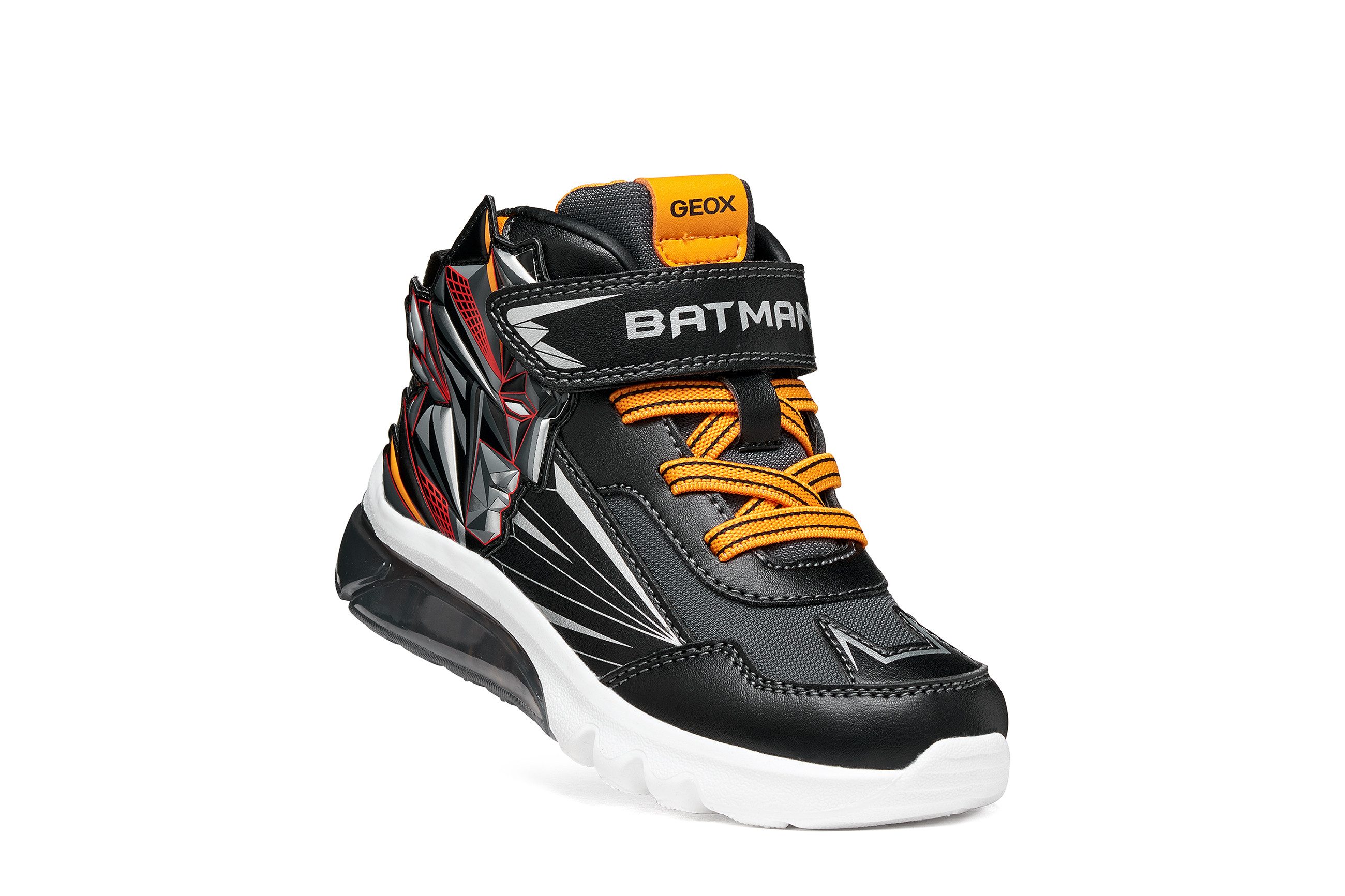 Geox J CIBERDRON BOY - Blinkschuh Sneaker Blinky Klettboots mit BATMAN-Motiv, Größenschablone zum Download – Bild 4 von 5