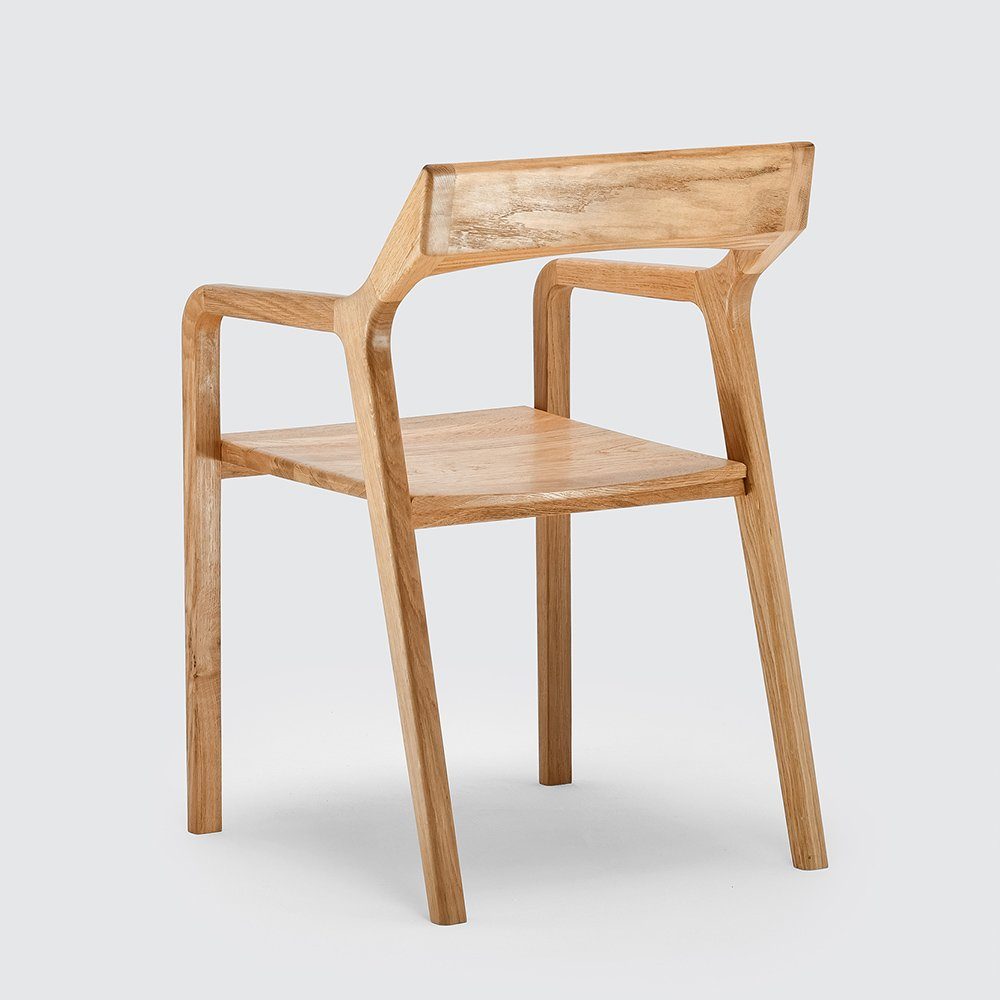 Mobello Stuhl Zeitloser Massiv Holz Designerstuhl, Bequemer Holzstuhl & Esszimmerstuhl, 52x53x80 cm – Bild 5 von 5