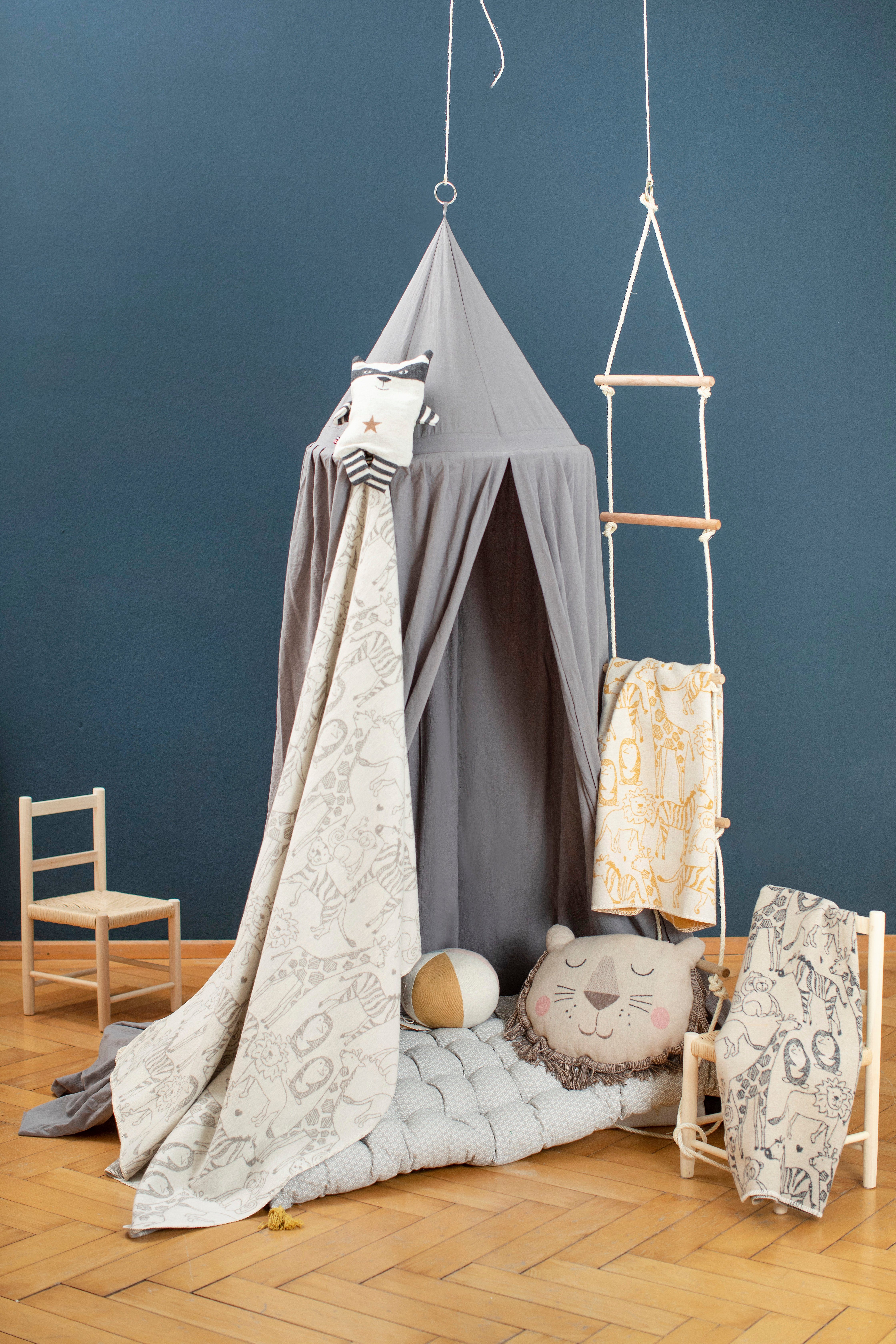 Babydecke Kinderdecke Juwel 'Safari' 100 x 140 cm, DAVID FUSSENEGGER