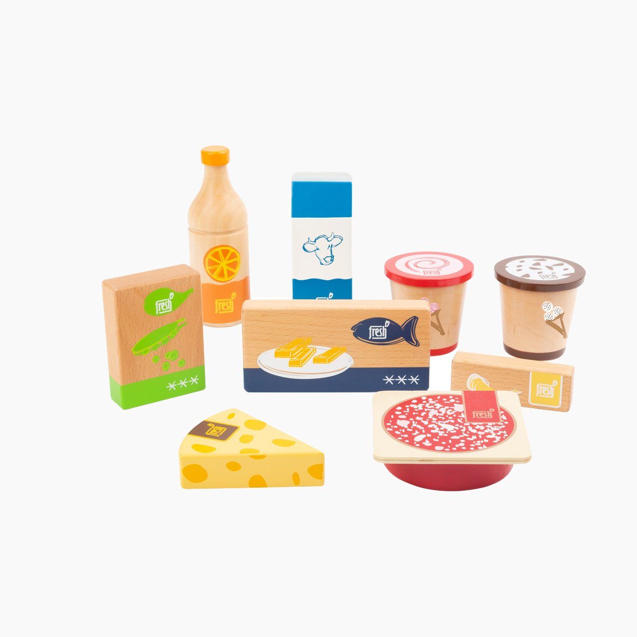 Small Foot Kinder-Küchenset Gefrier- und Kühlwaren-Set, (packung, 9-tlg., set), damit Kinder unbeschwert spielen können