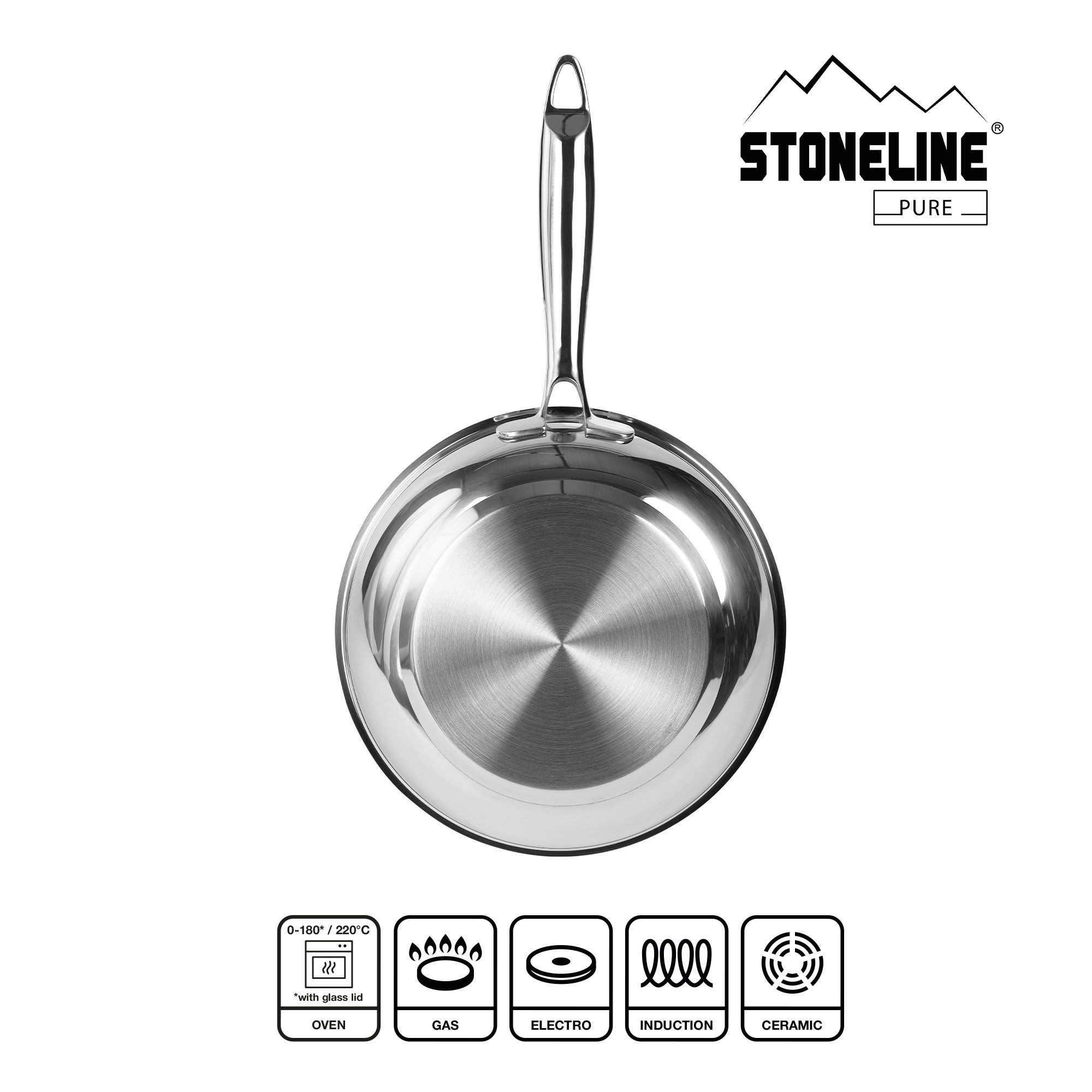 STONELINE Bratpfanne, Edelstahl