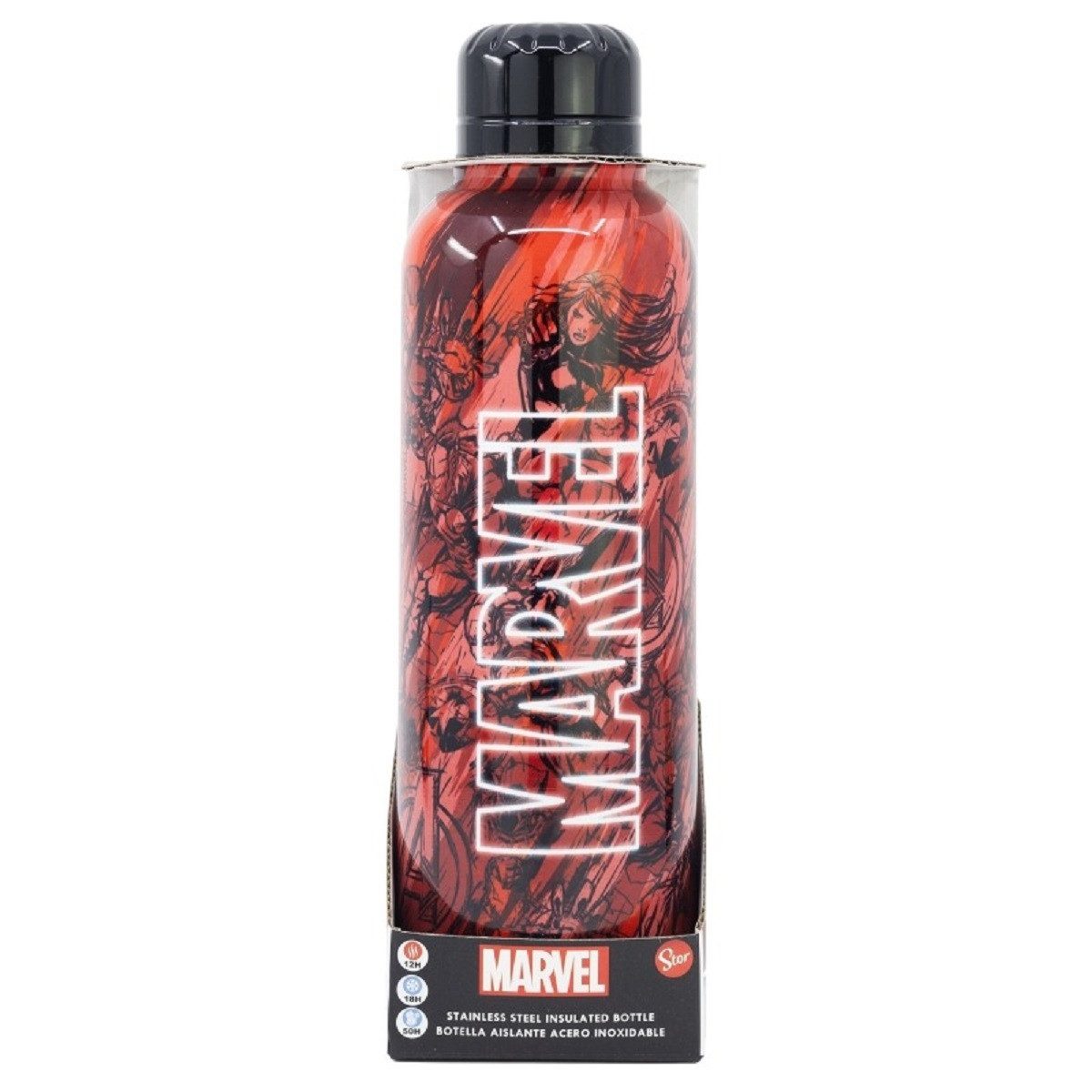MARVEL Trinkflasche Isolierte Edelstahl Thermotrinkflasche 515 ml, Edelstahl