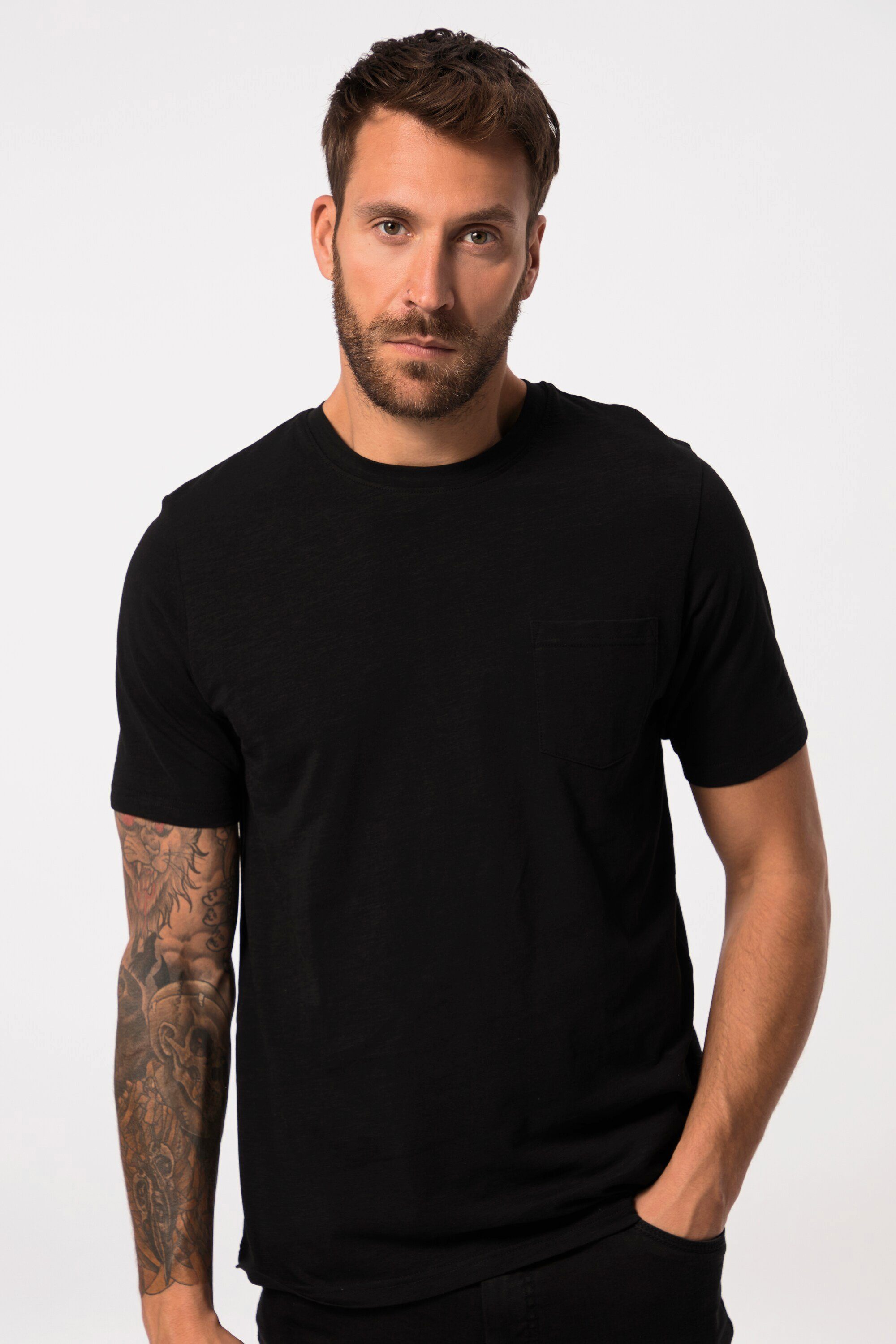 JP1880 T-Shirt T-Shirt Halbarm Flammjersey Rundhals günstig online kaufen
