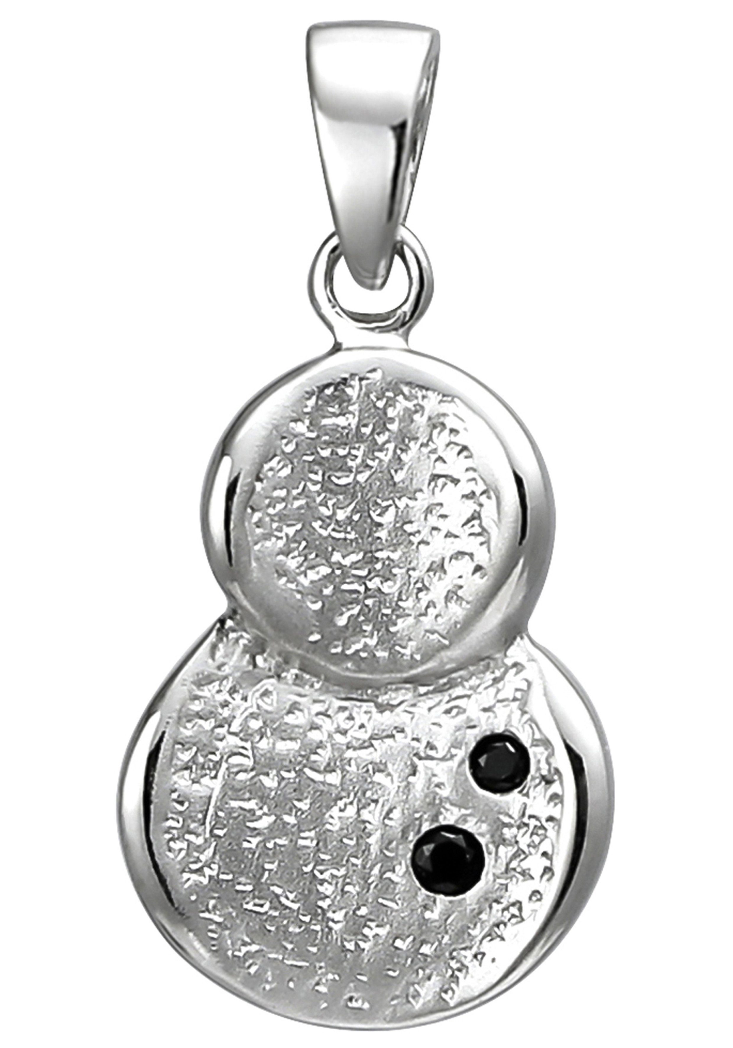JOBO Kettenanhänger Anhänger mit schwarzen Zirkonia, 925 Silber