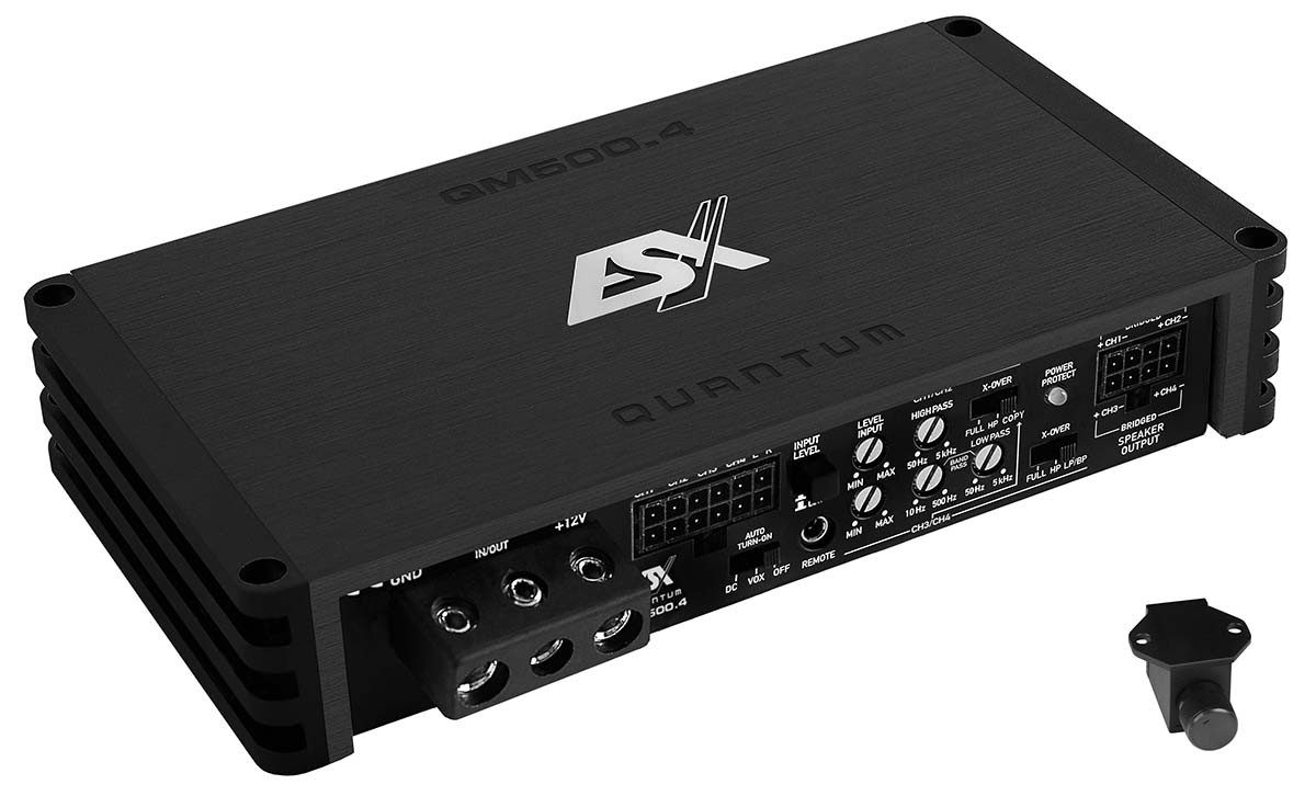 ESX QM500.4 4-Kanal ClassD Mini Digital Verstärker 500W RMS Endverstärker (Anzahl Kanäle: 4)