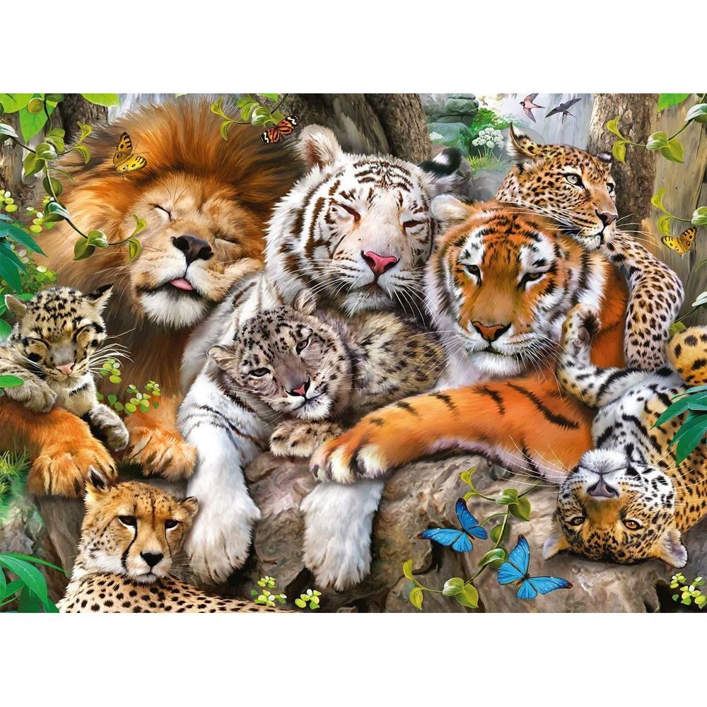 Ravensburger Puzzle Schmusende Raubkatzen Puzzle 200 Teile, 200 Puzzleteile