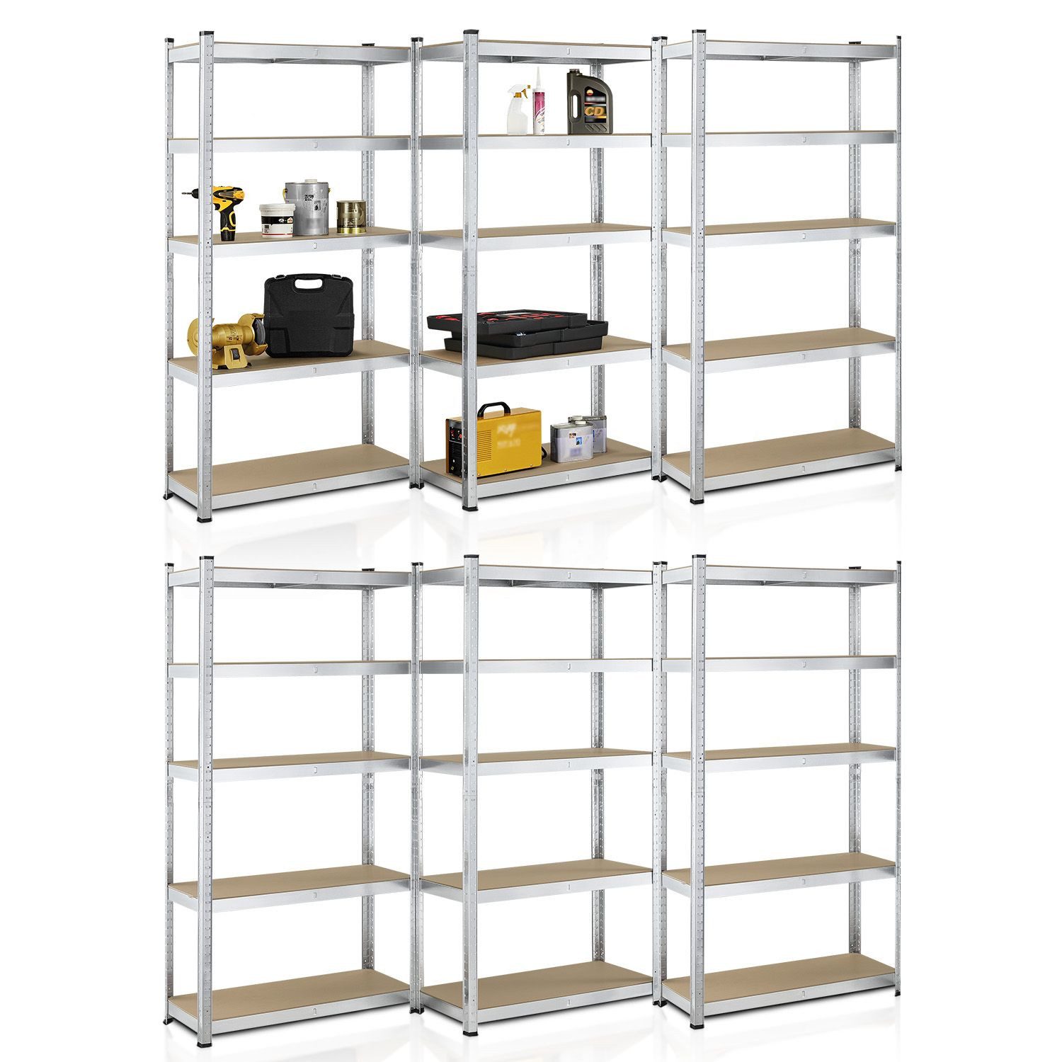 Juskys Schwerlastregal Basic, 6-tlg., Regalsystem mit günstig online kaufen