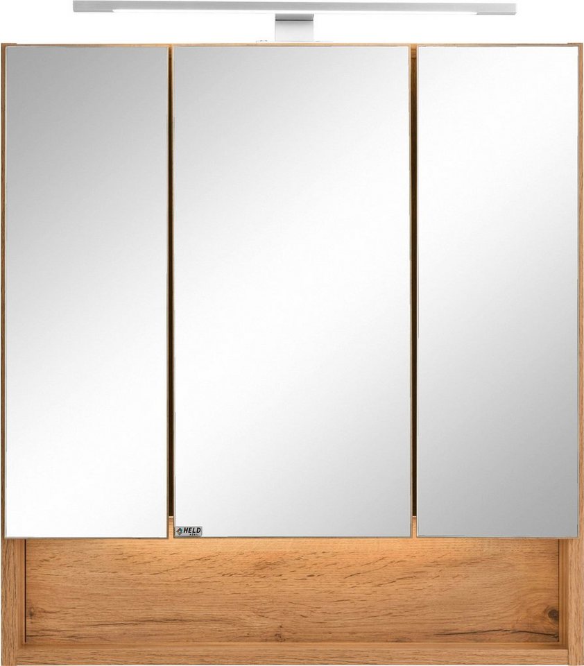 HELD MÖBEL Spiegelschrank Soria mit LED Beleuchtung, Maße (B/T/H): 60/20/64  cm