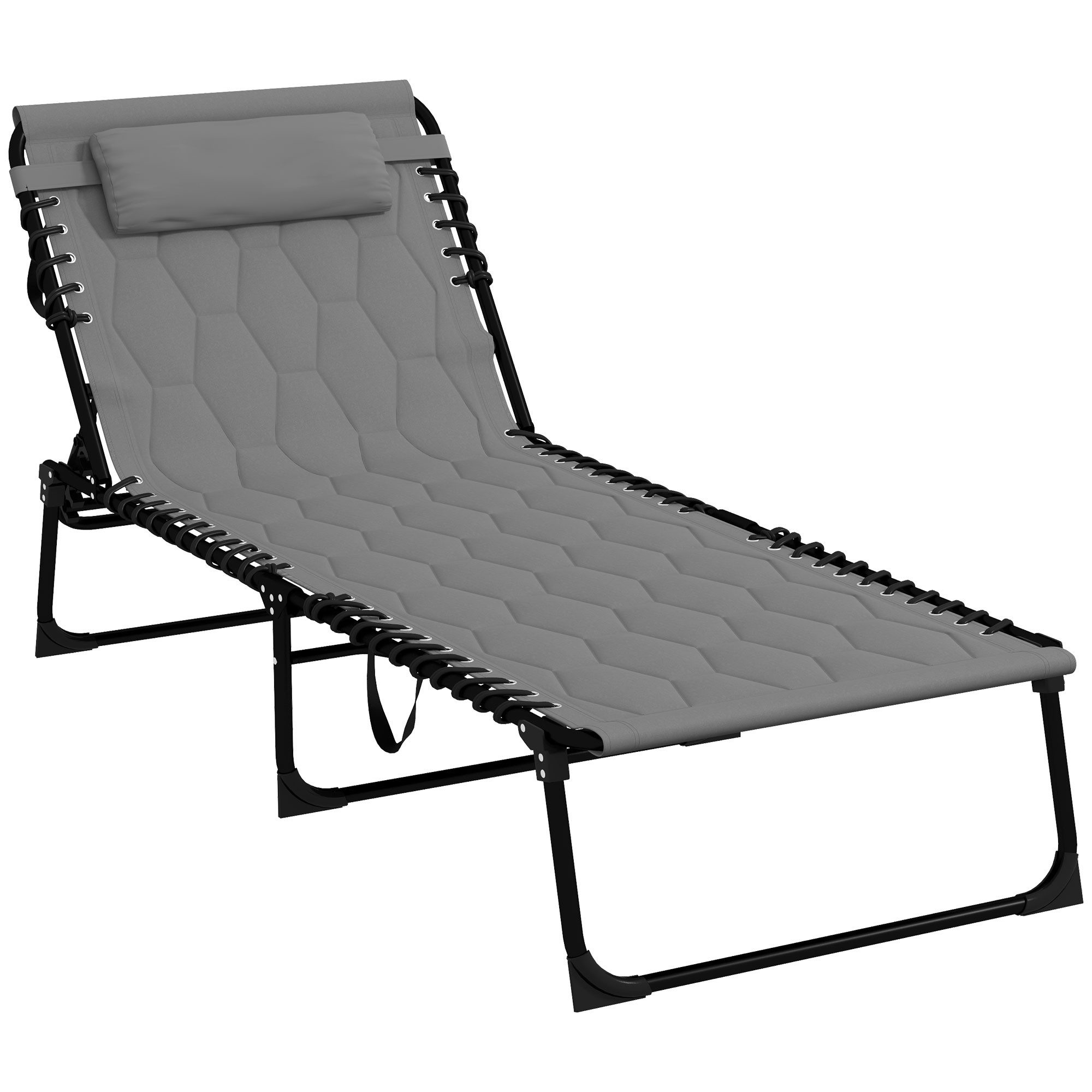 Outsunny Gartenliege Sonnenliege, Klappbarer Liegestuhl mit günstig online kaufen