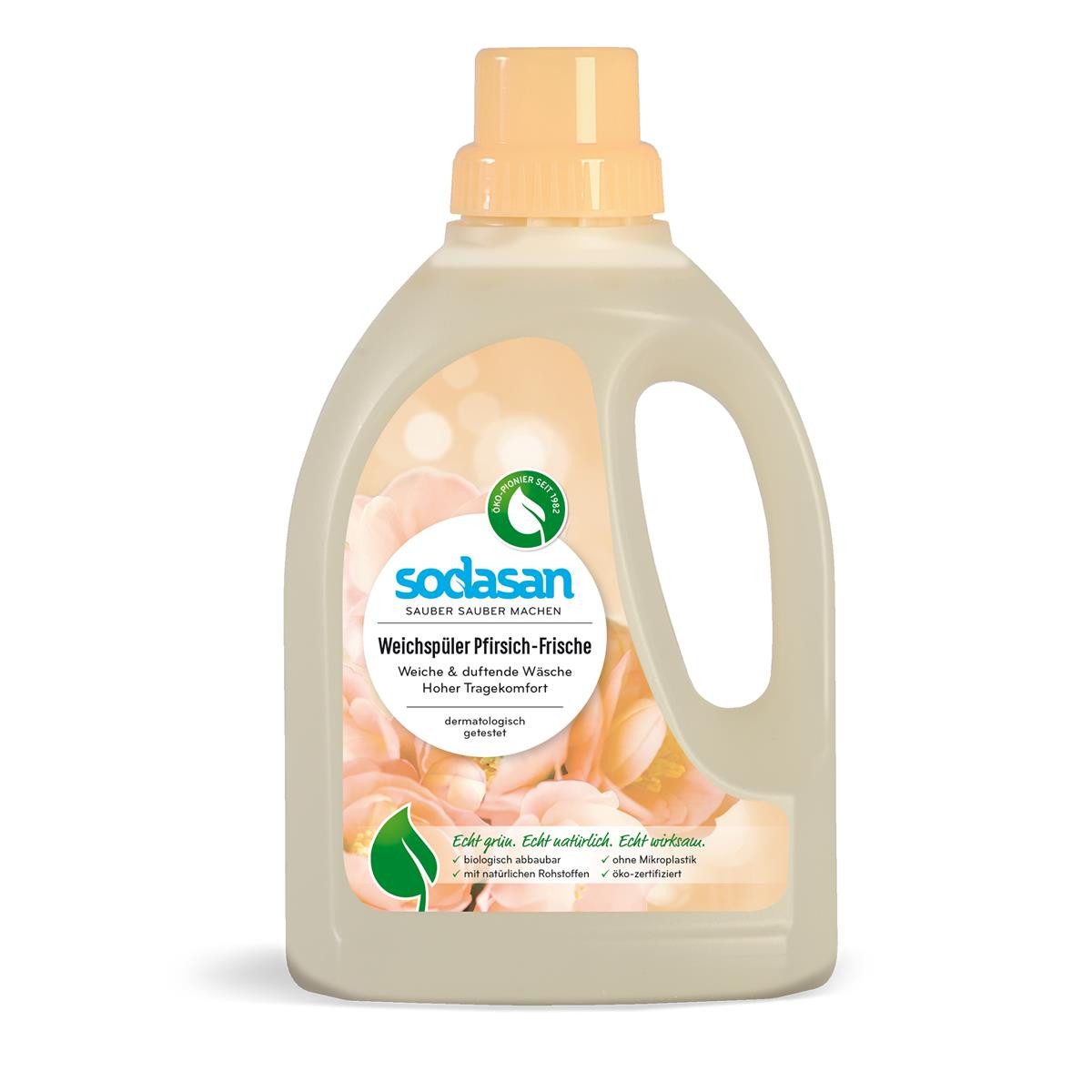 Sodasan Sodasan Weichspüler Pfirsich - Frische 0,75L hoher Tragekomfort (1er P Weichspüler