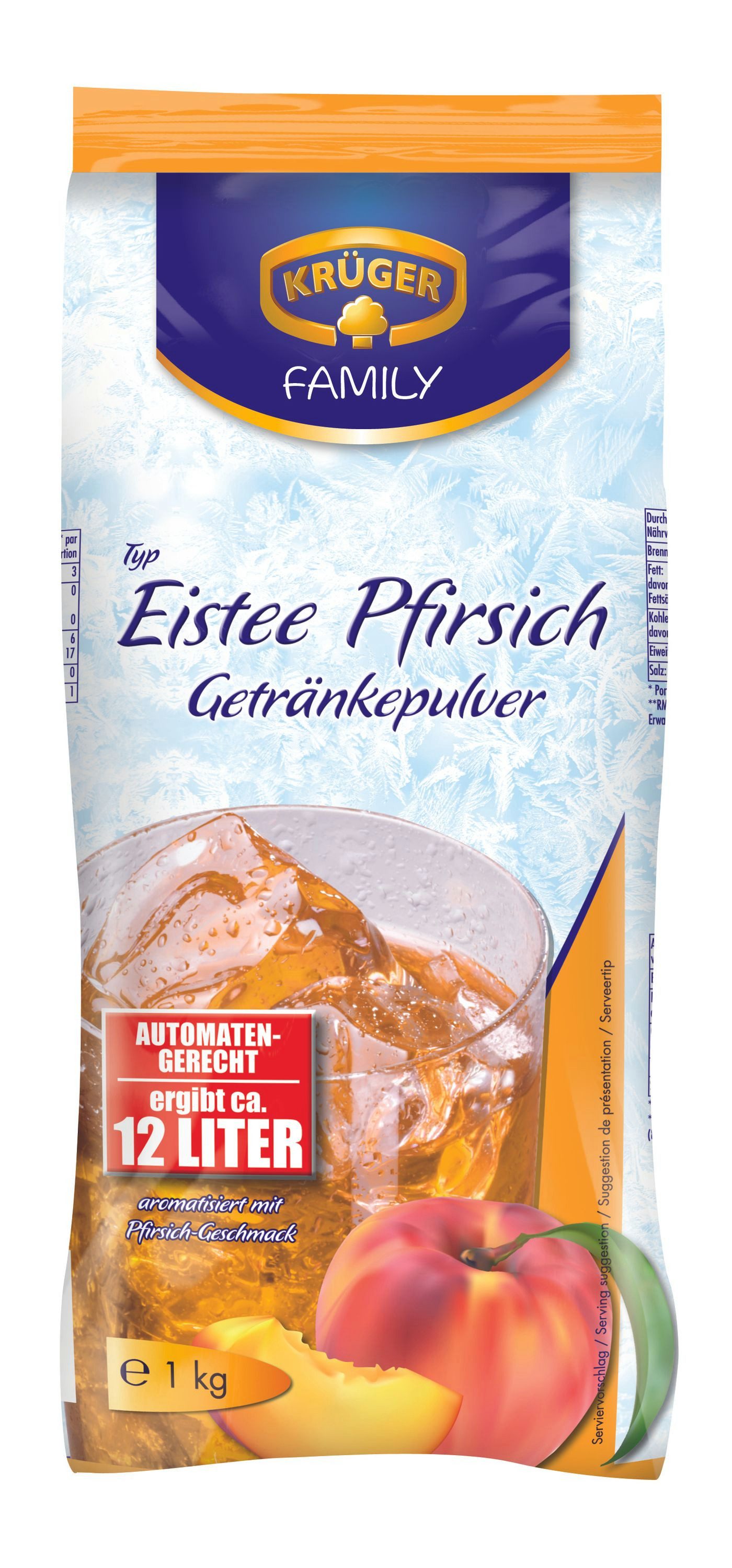 Krüger Tee, Krüger Eistee Pfirsich Getränkepulver Erfrischungsgetränk 6x1000g