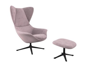 FLEXLUX Ohrensessel Stilo Relaxsessel, Solitär, Stil-Ikone, drehbar, Fuß schwarz