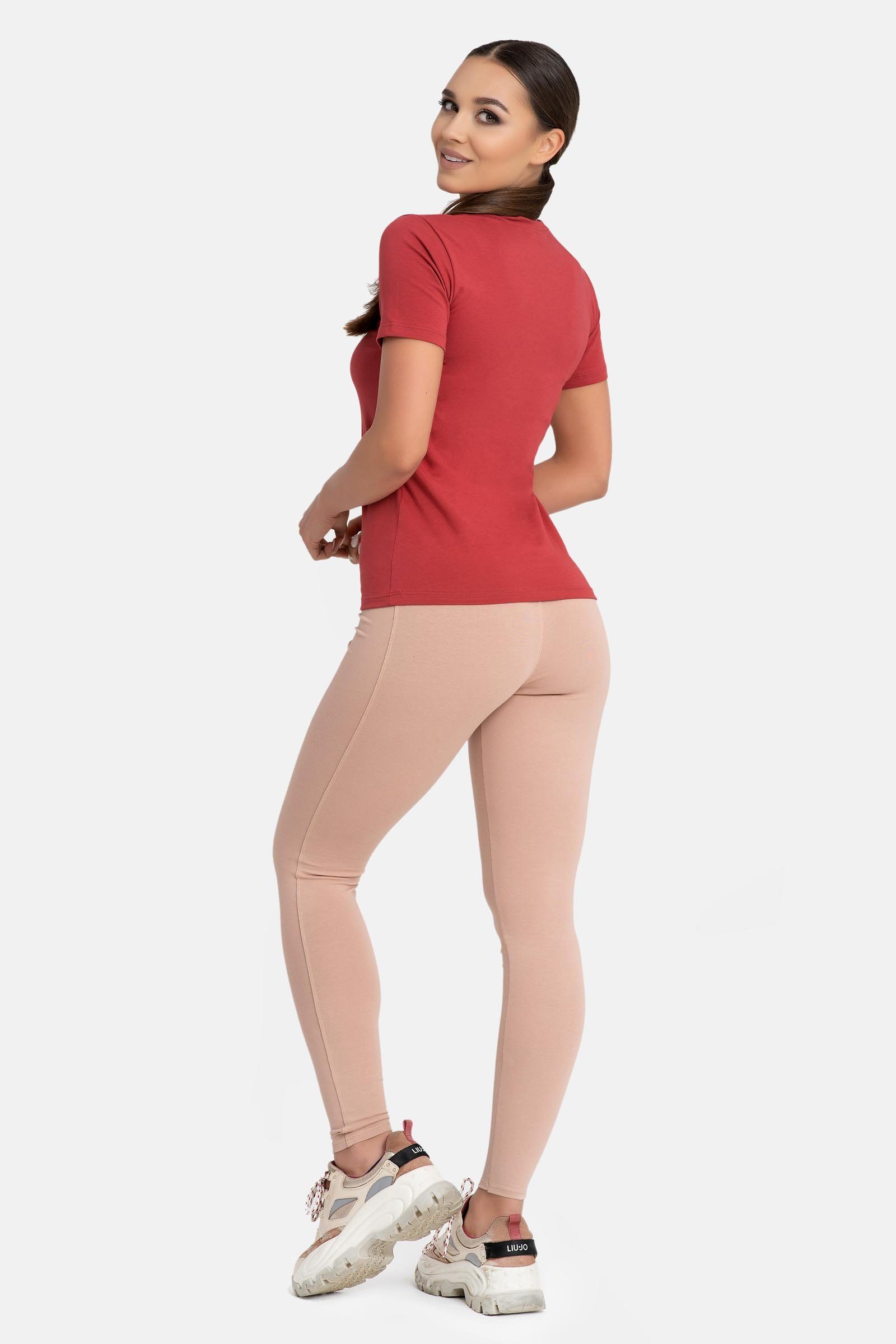 Evoni Leggings für Damen aus Baumwolle und Elasthan mit hohem Bund