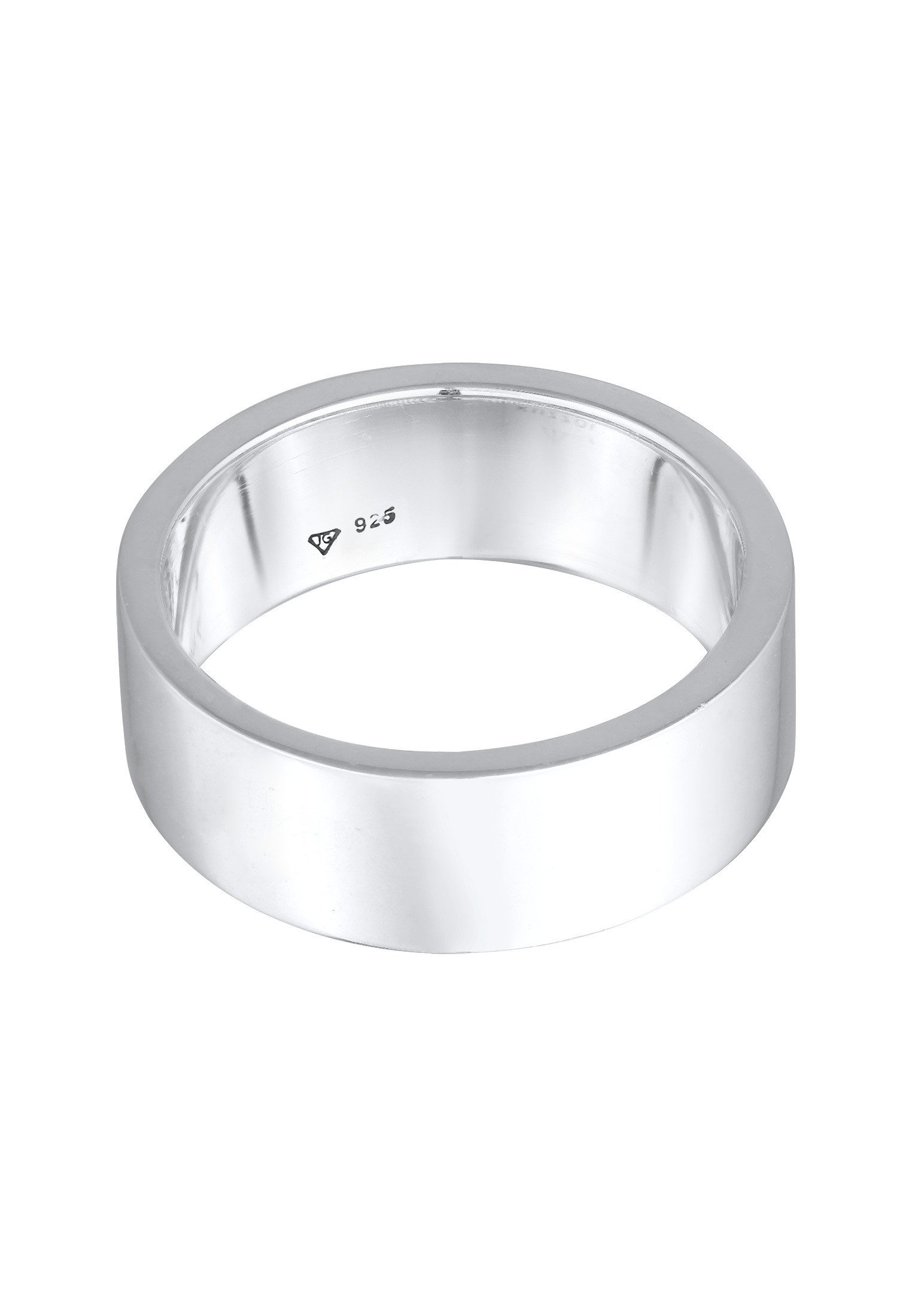 Kuzzoi Silberring Herren Bandring Peace Oxidiert 925 Silber, Peace-Zeichen