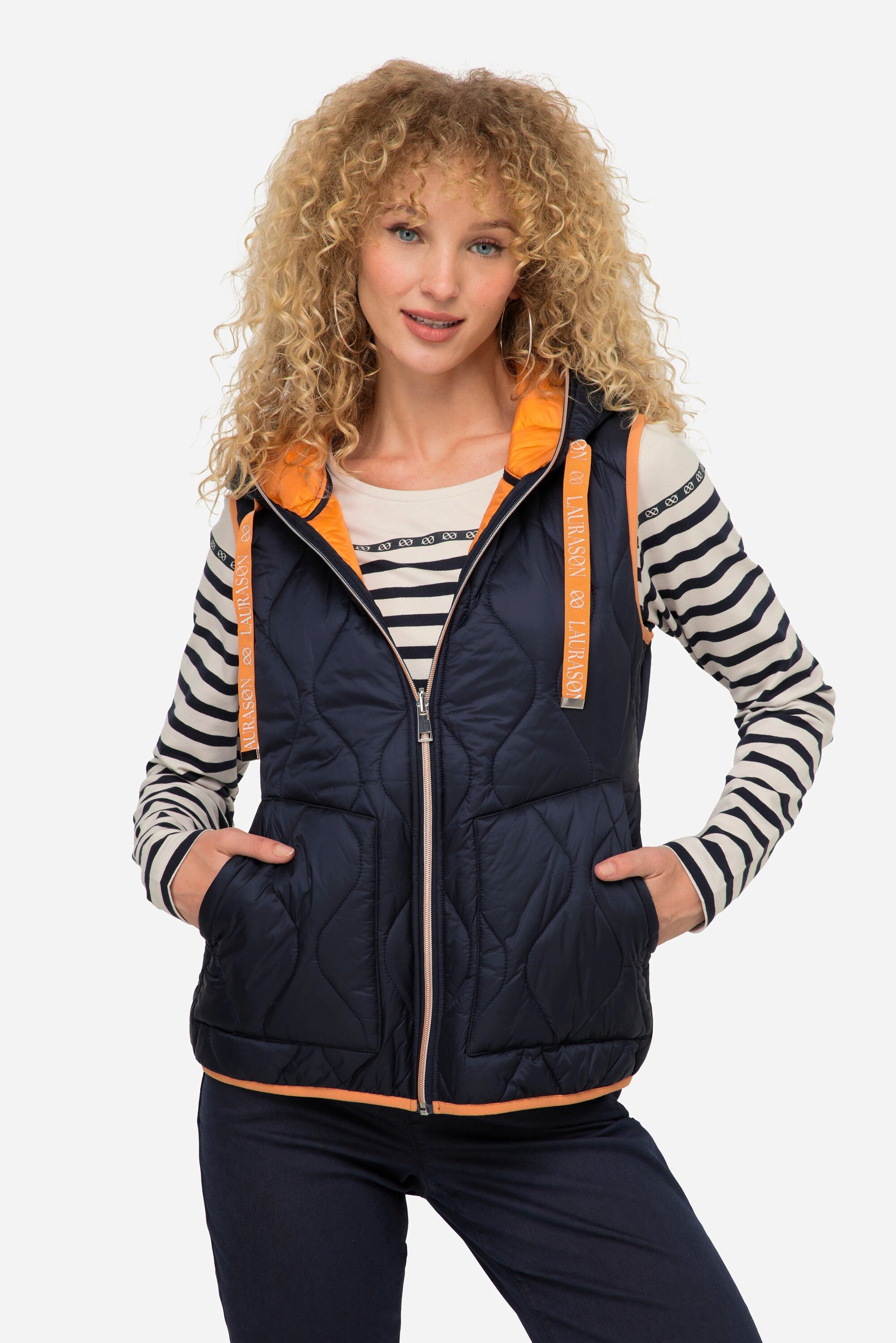 Laurasøn Steppweste Wende-Steppweste Kapuze Zipper