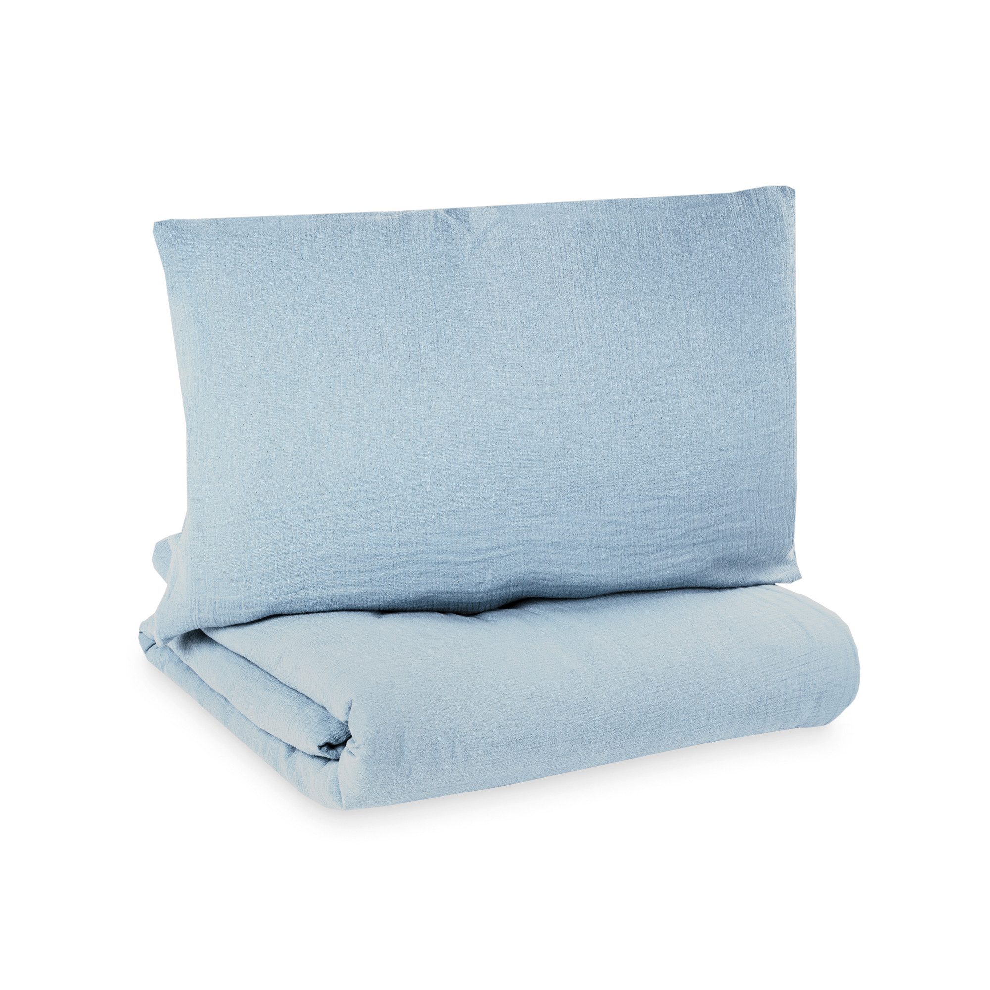 Julius Zöllner Babybettwäsche denim Постельное белье Musselin 100x135+40x60, 2 teilig, Постельное белье Musselin 100x135+40x60