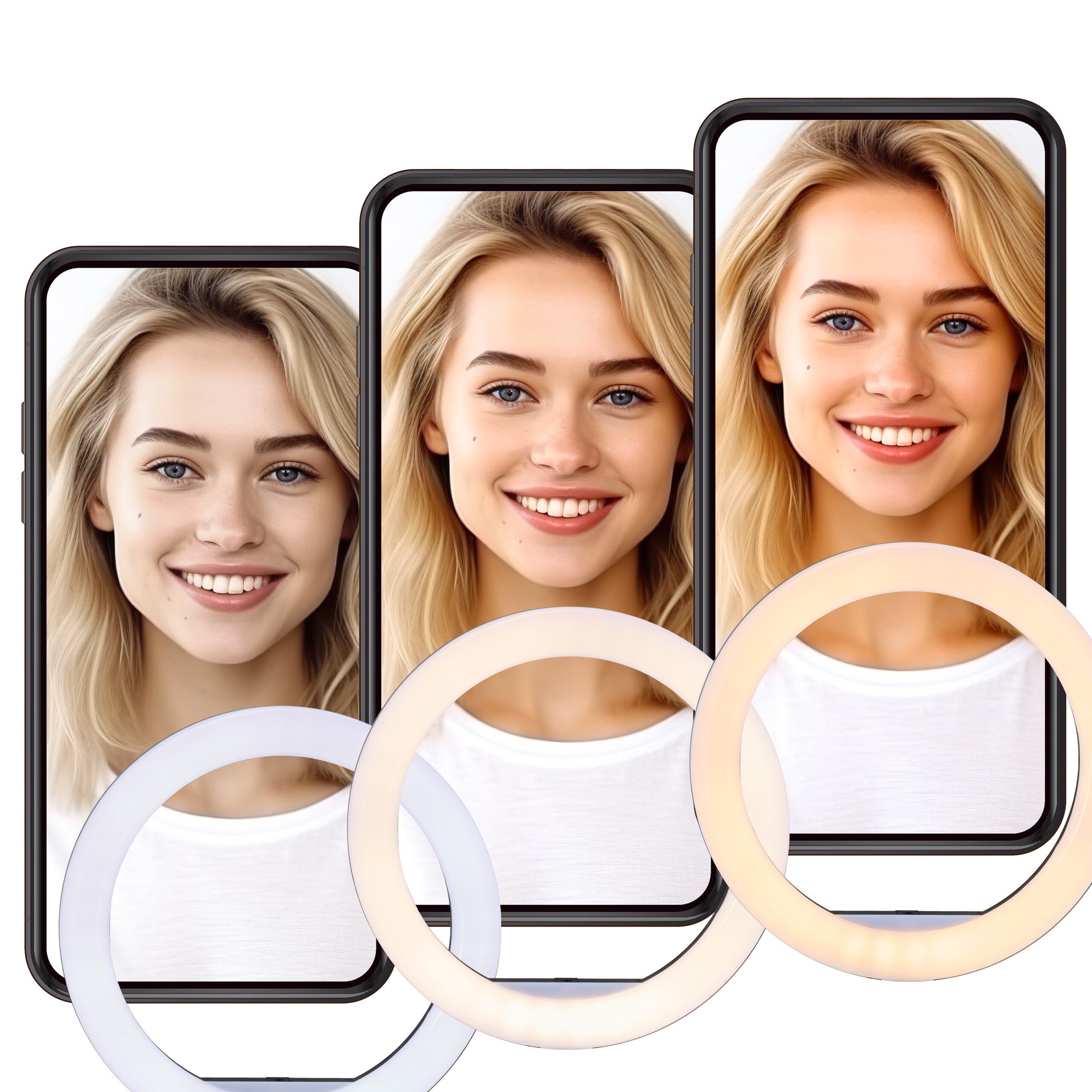 relaxdays Ringlicht LED Ringlicht mit Stativ