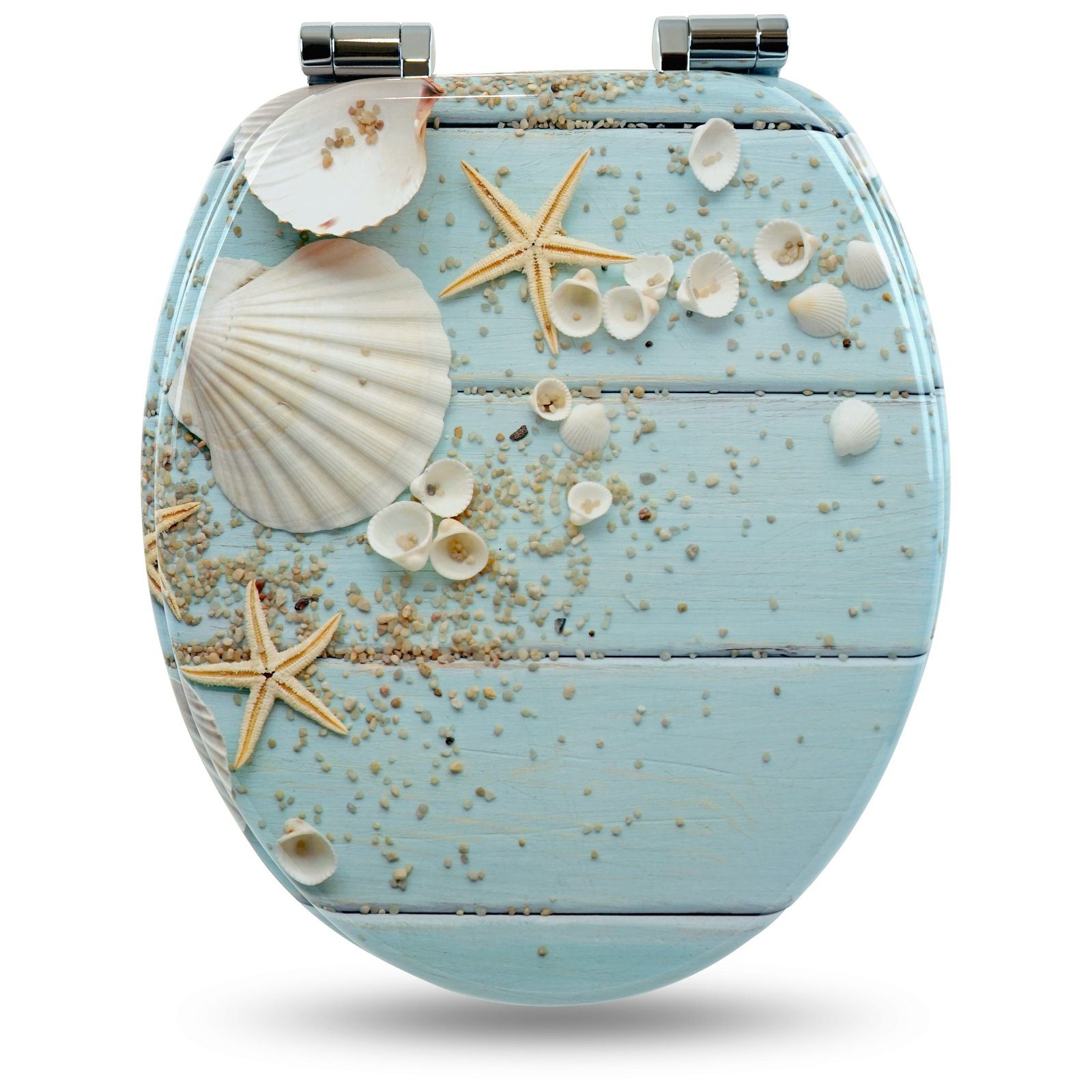 Sanfino WC-Sitz "Caribbean Blue" Premium Toilettendeckel mit Absenkautomati günstig online kaufen