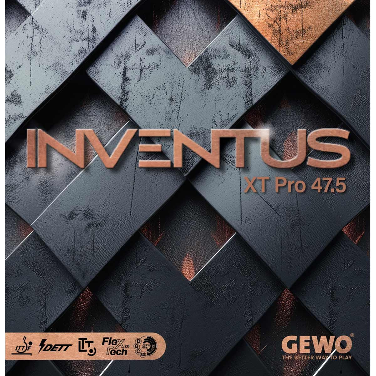 Gewo Tischtennisschläger Belag Inventus XT Pro 47.5, Tischtennisbelag