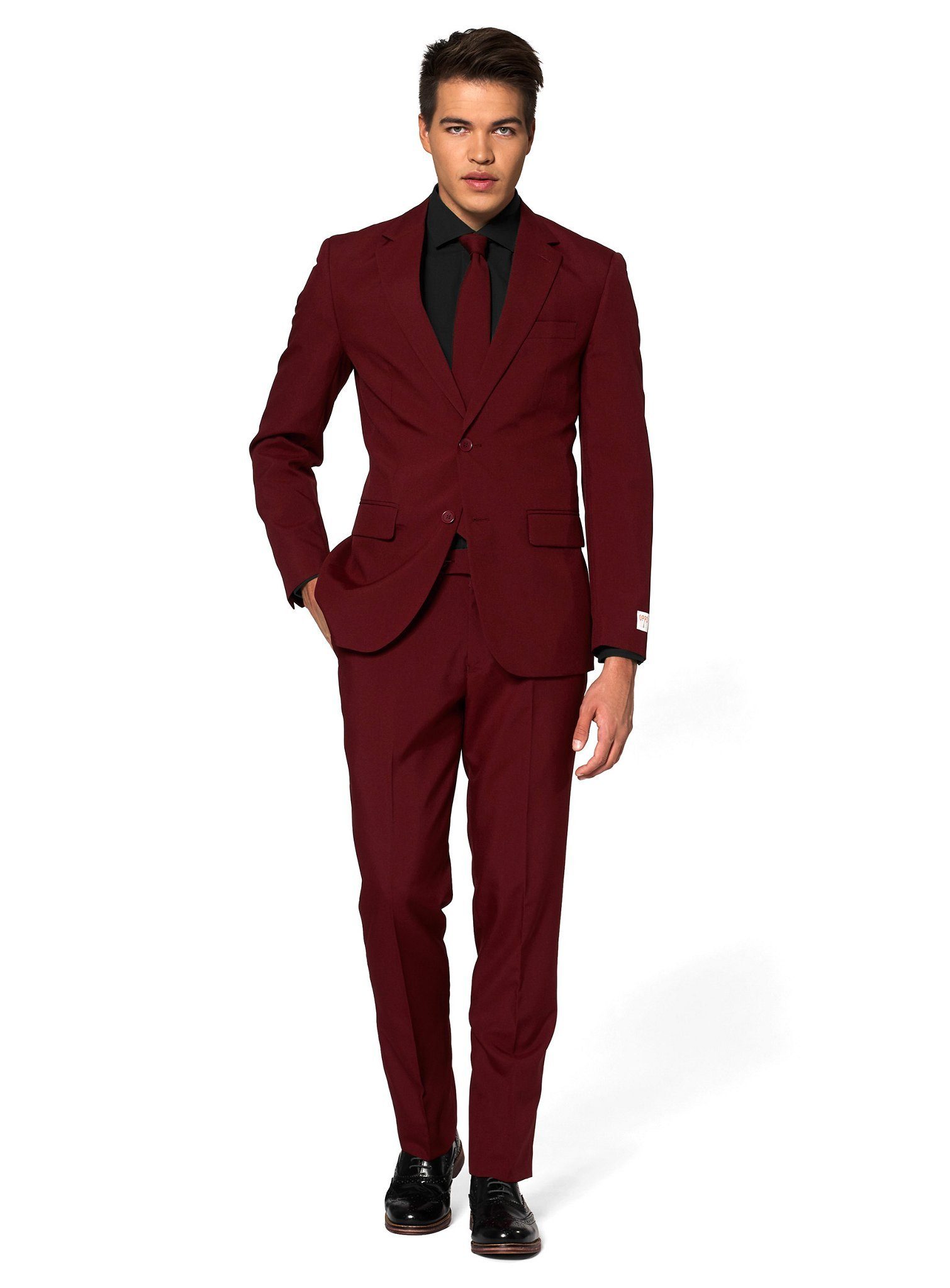 Opposuits Anzug Blazing Burgundy Kostüm Anzug - Karneval Halloween Der Style! Das dunkle Bordeaux! Einfach umwerfend!