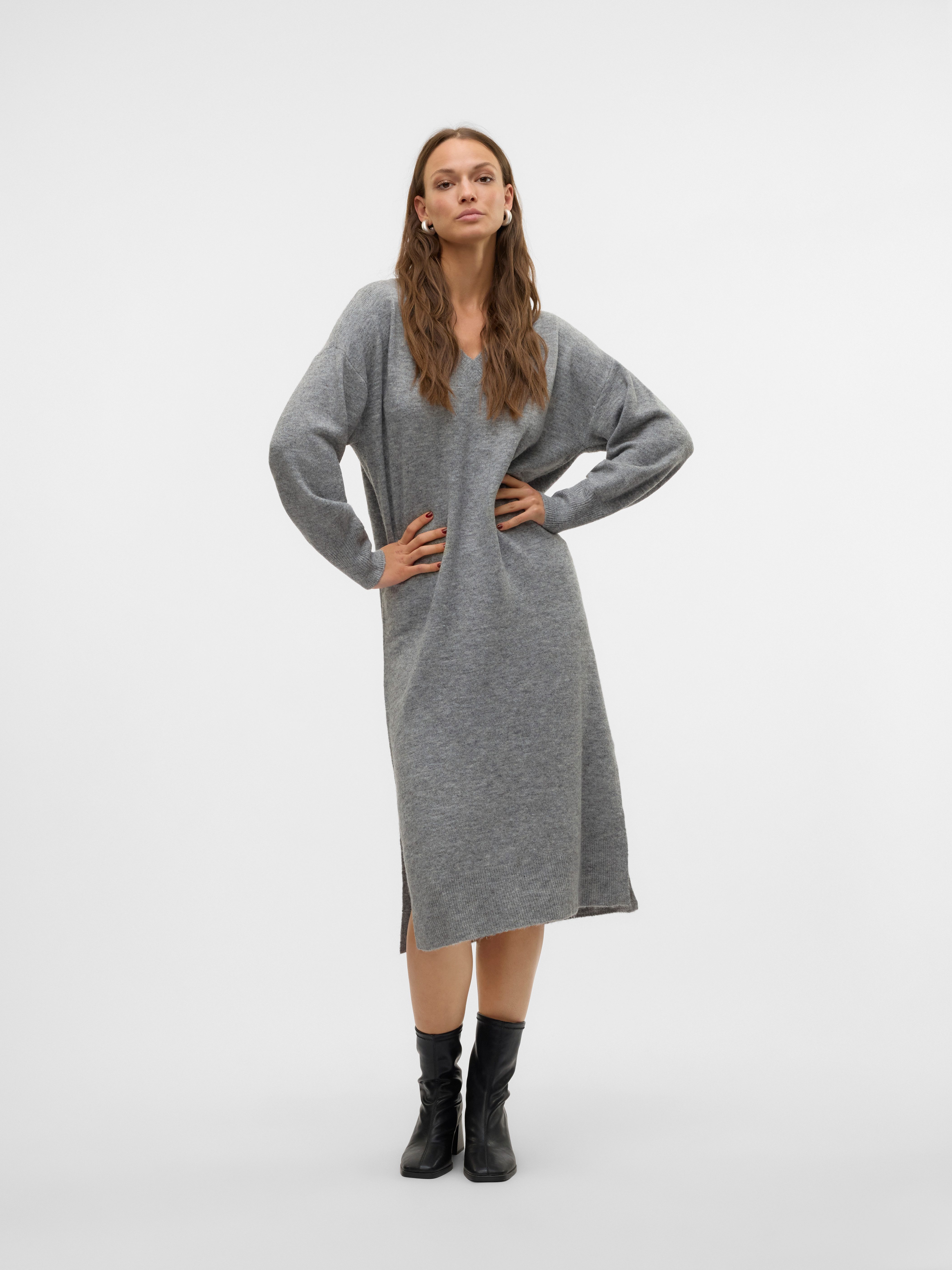 Vero Moda Strickkleid VMJUPITER LS V-NECK günstig online kaufen