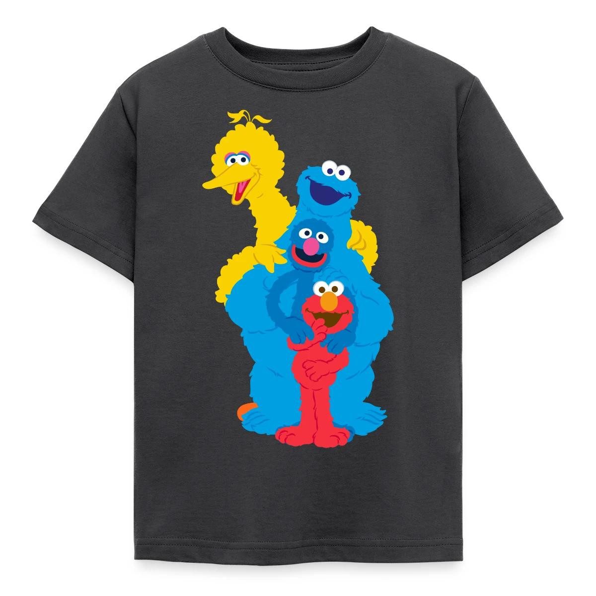 T-Shirt Sesamstraße Elmo Grobi Krümelmonster Bibo Kinder T-Shirt