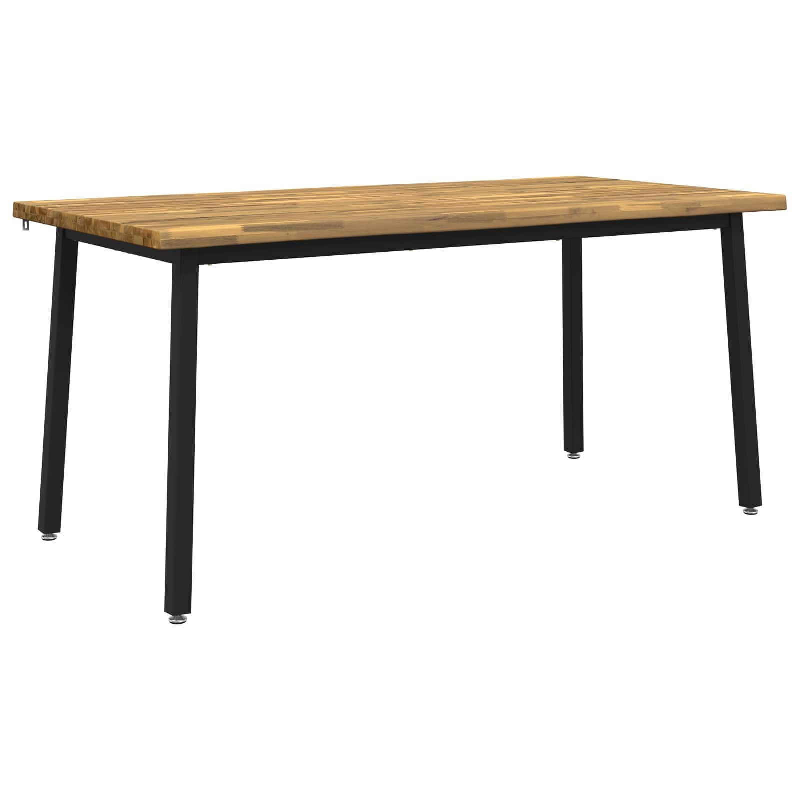 vidaXL Esstisch Live Edge Esstisch 160 x 80 x 75 cm Massivholz Weiß (1-St)