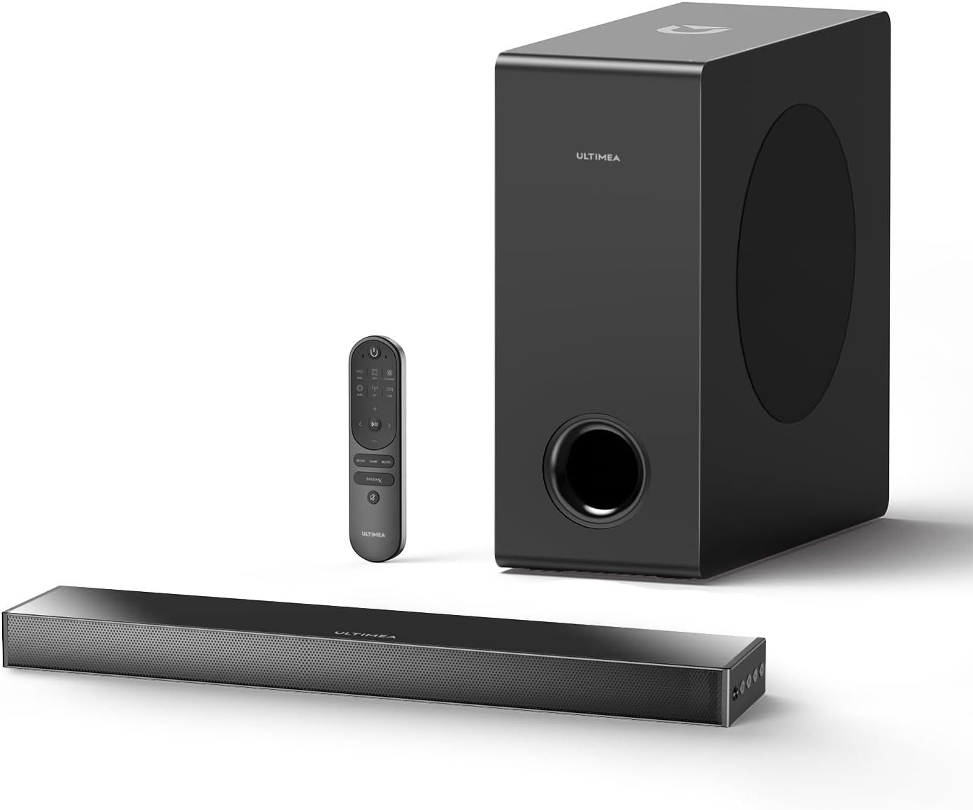 Ultimea Nova S40 2.1 Soundbar (HDMI ARC, 160 W, Surround-Sound, Bass Verbessert, 35mmT, Schlank Aber Leistungsstark)