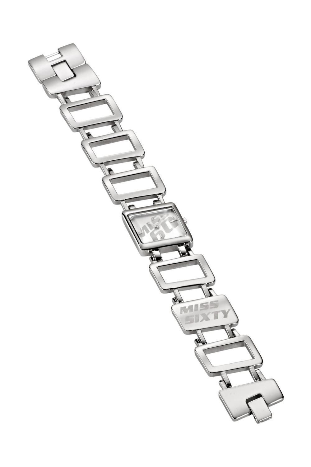 MISS SIXTY Quarzuhr SN9001, Edelstahl, Silber, flach, Klappverschluss