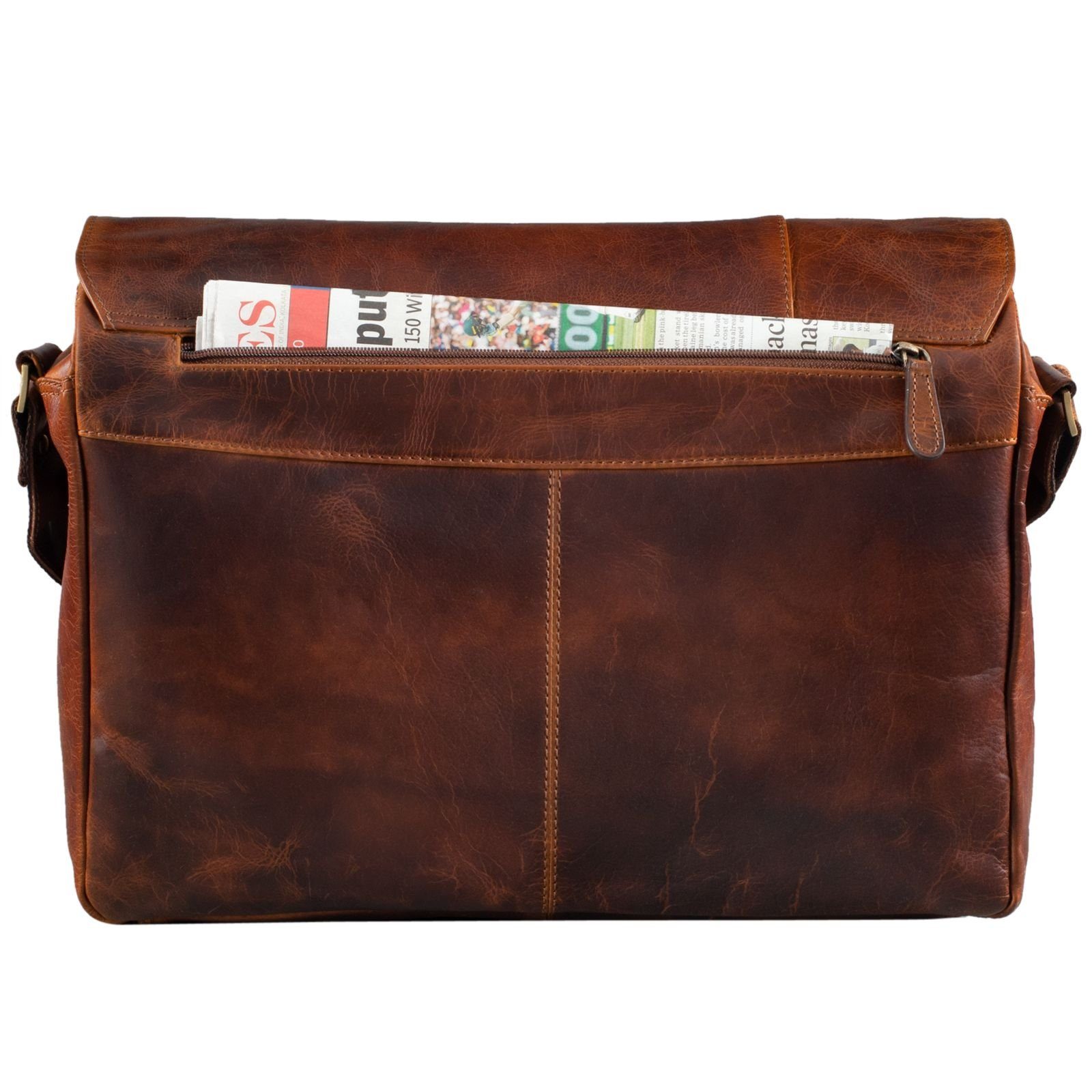 STILORD Laptoptasche "Elias" Echtleder Herren Umhängetasche 15,6 Zoll Businesstasche Leder