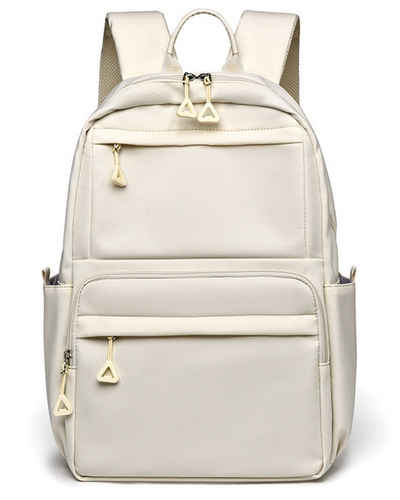 Dekorative Schulrucksack Weißer Rucksack, Schultasche, Freizeitrucksack für Studenten (1-tlg), mit Laptopfach, hohes Volumen