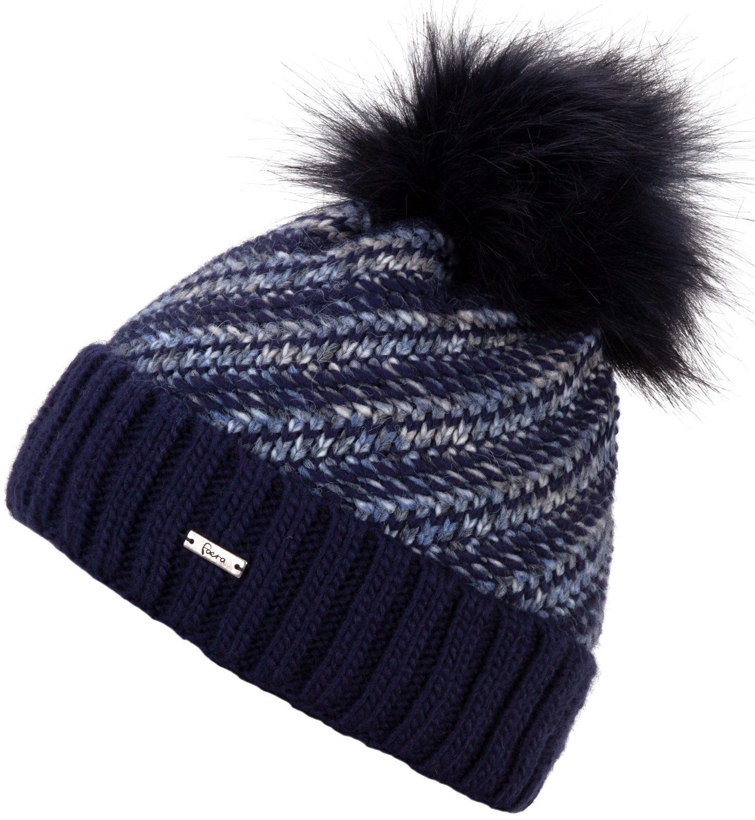 Faera Bommelmütze Wintermütze Damen Herren Mütze Beanie Haube gefüttert Bommelmütze