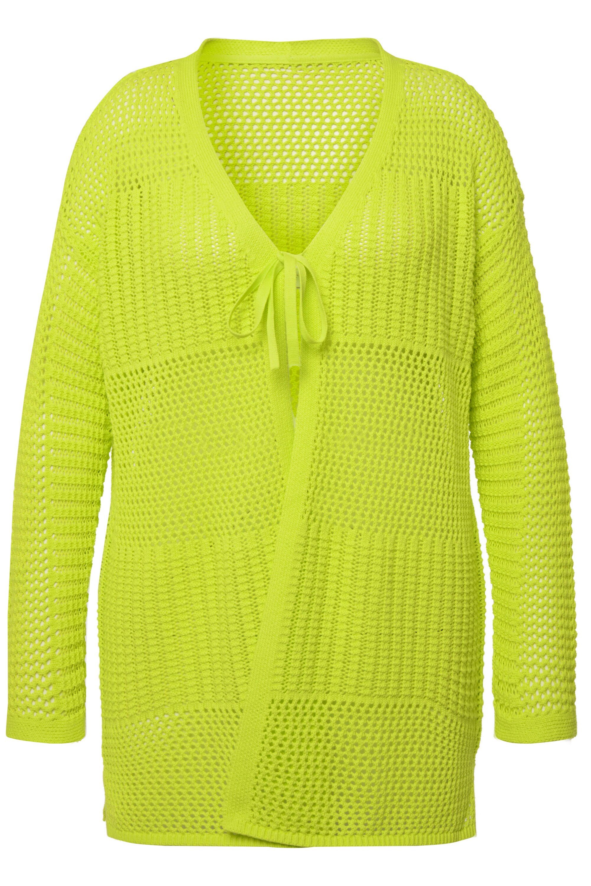 Ulla Popken Strickjacke Strickjacke Lochstrick Oversized günstig online kaufen