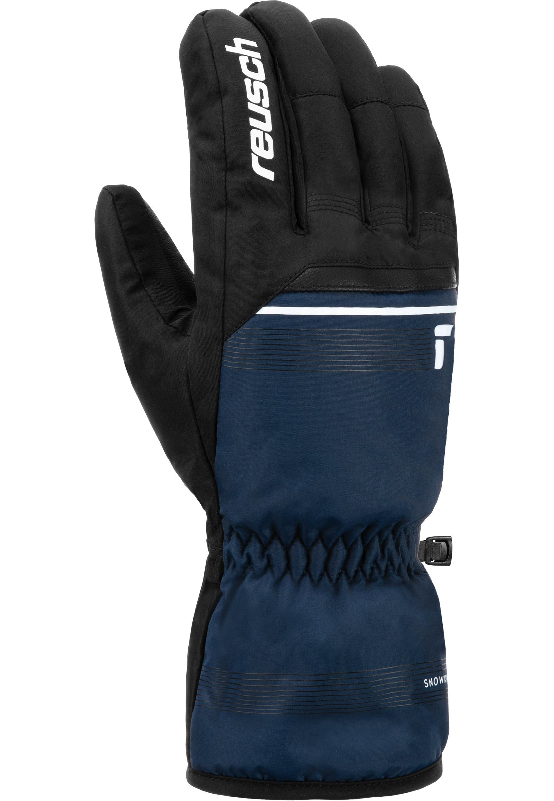 Snow Skihandschuhe atmungsaktivem aus Reusch blau-schwarz King Material