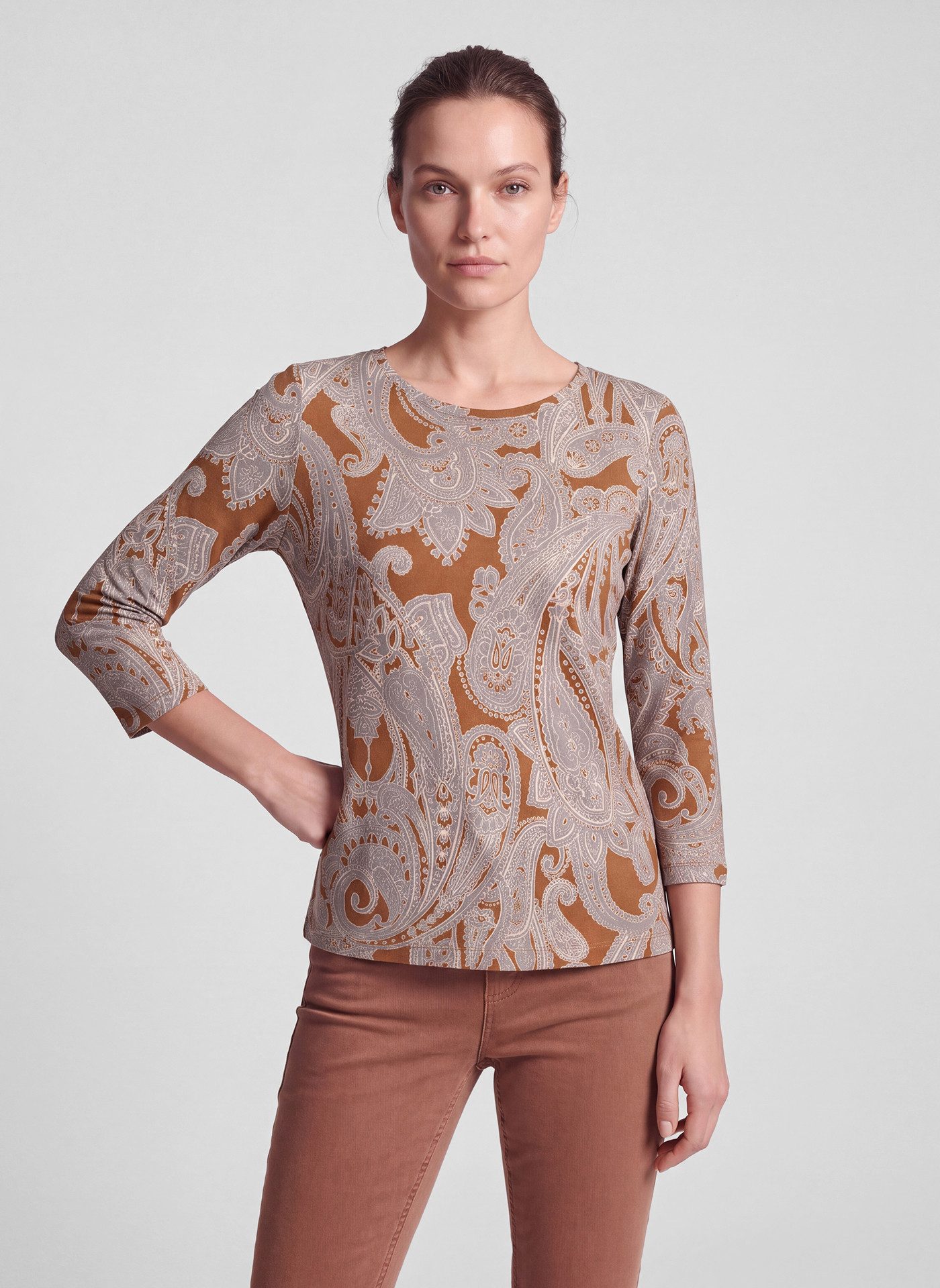 Rabe 3/4-Arm-Shirt Sommershirt mit Allover-Muster