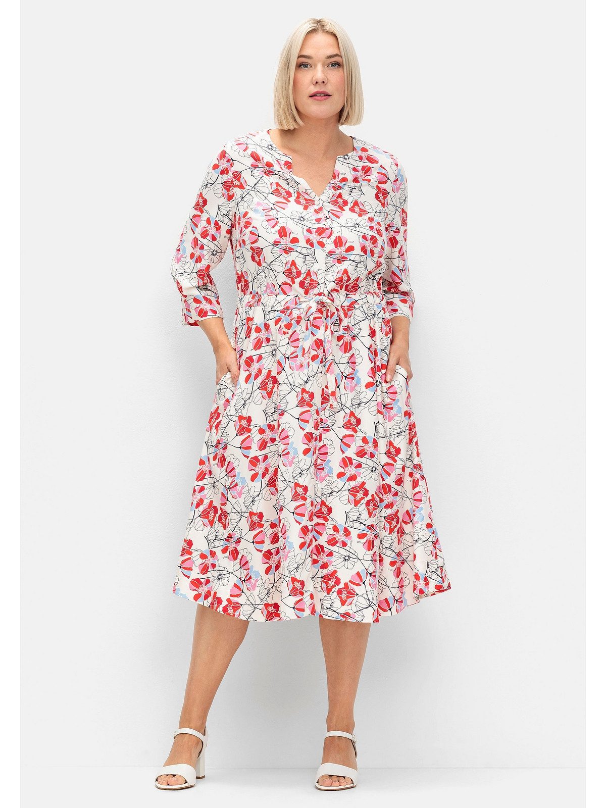 Sheego Druckkleid Große Größen mit Blütenprint günstig online kaufen