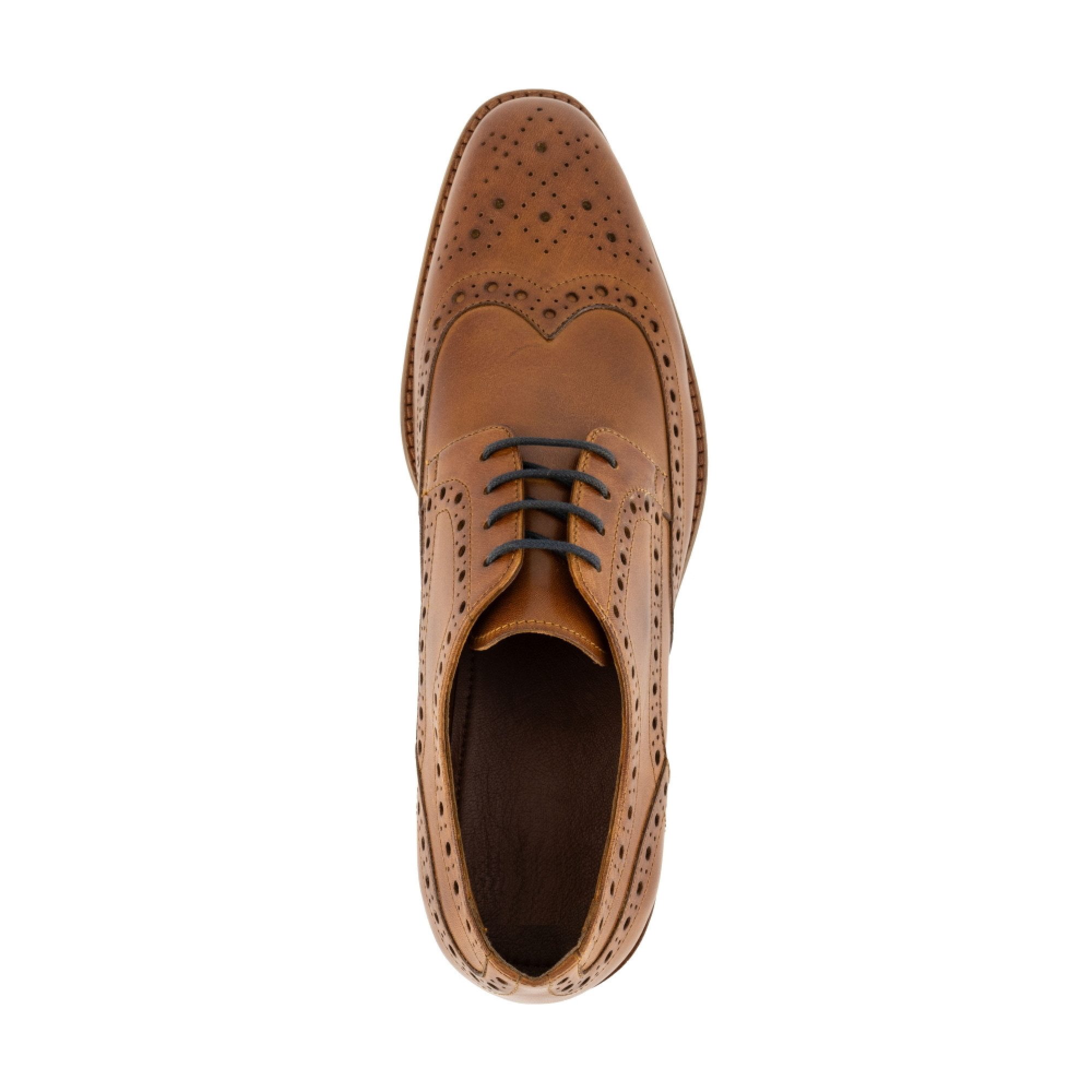 Prime Shoes Prime Shoes PEDRO Herren Budapester Glattleder Crust-Tan Schnürschuh – Bild 3 von 4