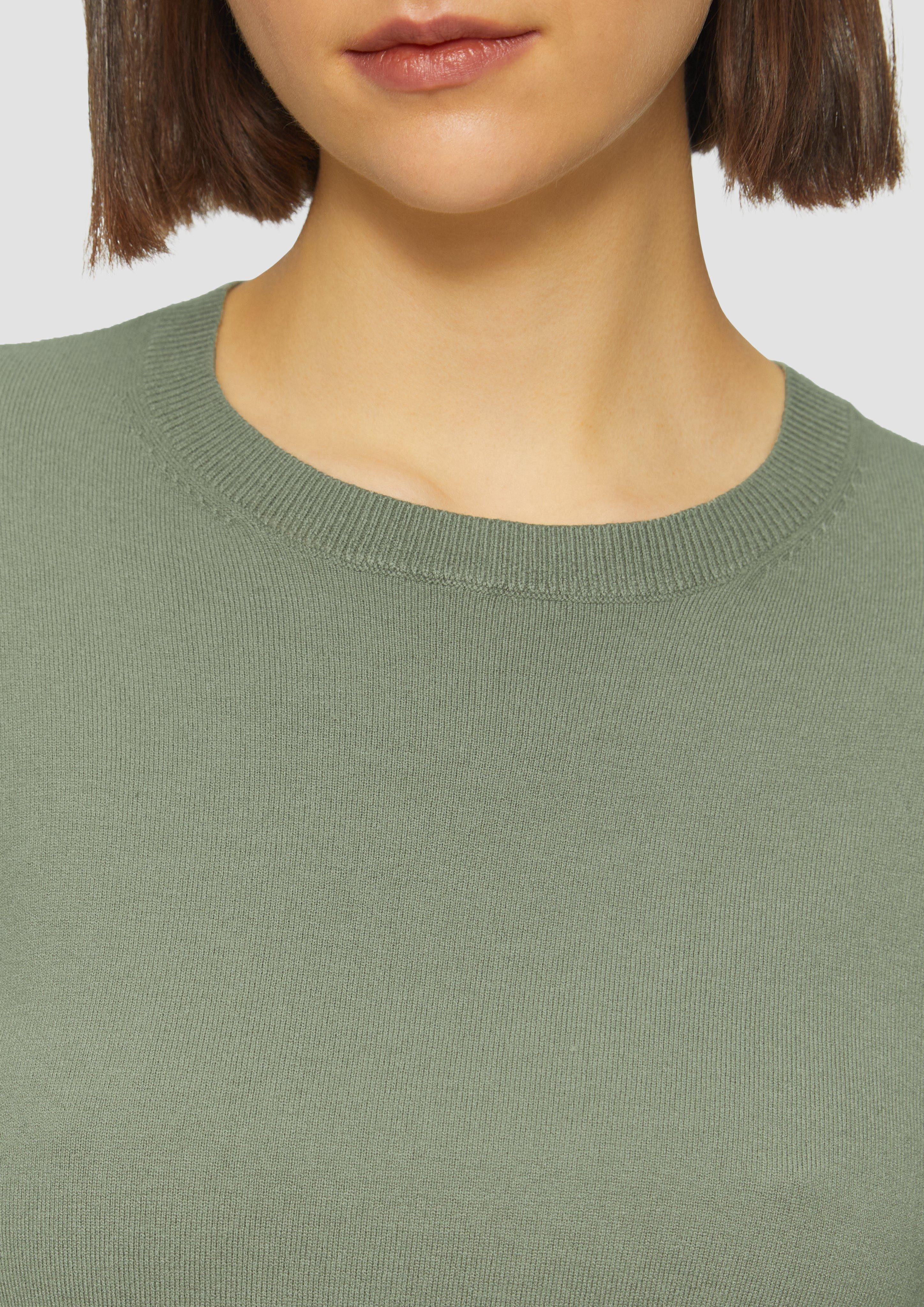 s.Oliver Strickpullover Kurzärmeliger Strickpullover aus Viskosemix günstig online kaufen