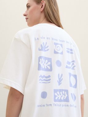 TOM TAILOR Denim Langarmshirt Boyfriend T-Shirt mit Print