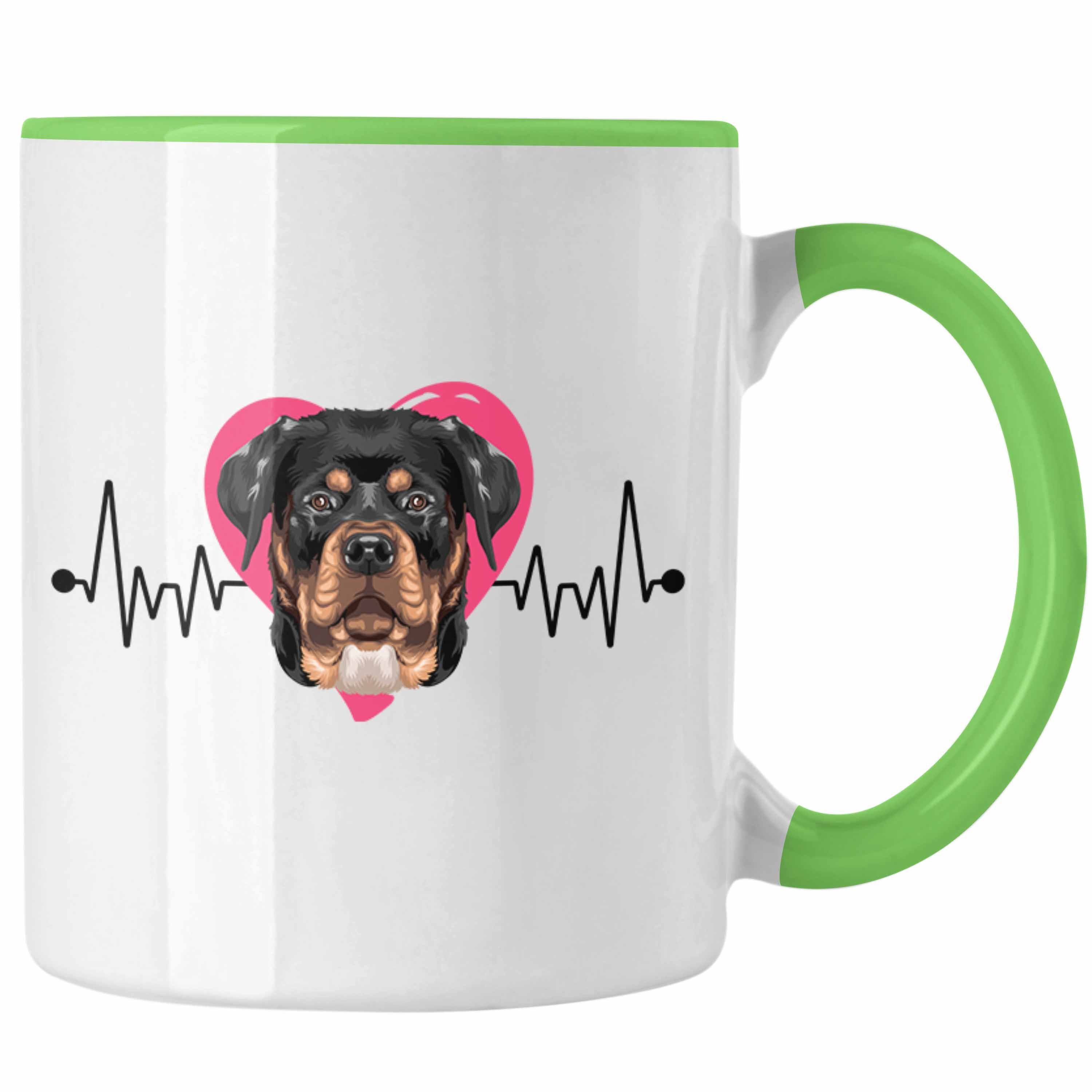 Grün Lustiger Besitzer Tasse Geschenk Herzsc Tasse Spruch Rottweiler Trendation Geschenkidee