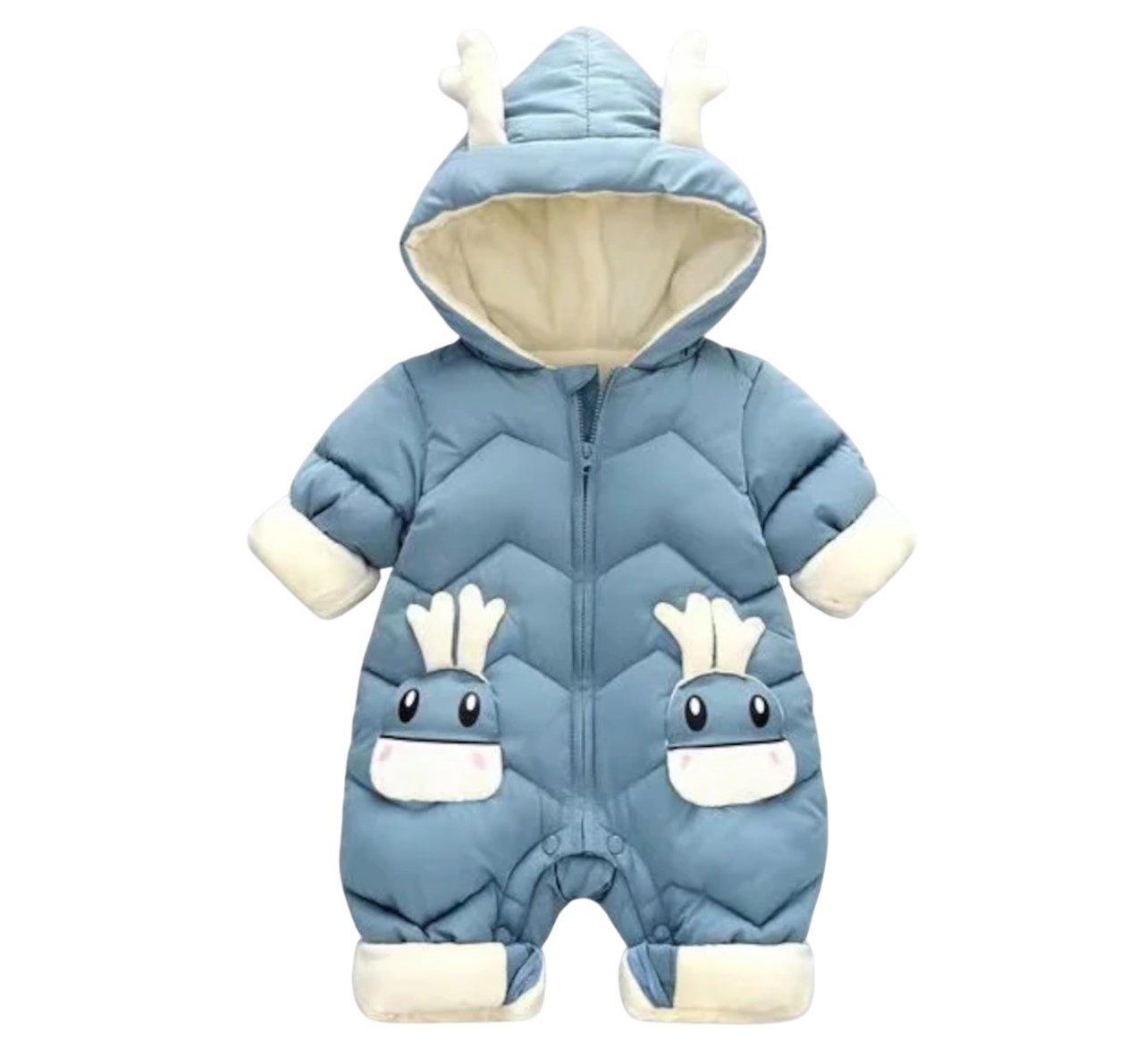 Strampler Baby Mädchen Jungen Strampler mit Langarm und Kapuze EM-1000-1001