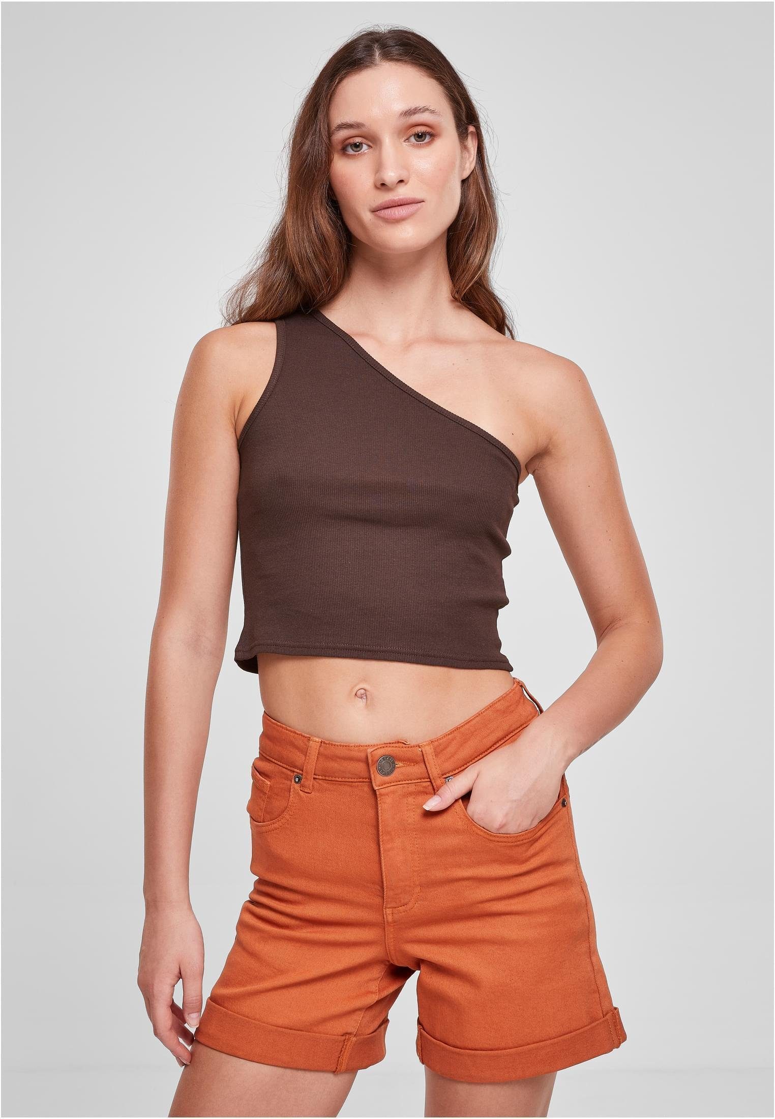 URBAN CLASSICS Tanktop Ladies Cropped Asymmetric Top XS bis 5XL günstig online kaufen