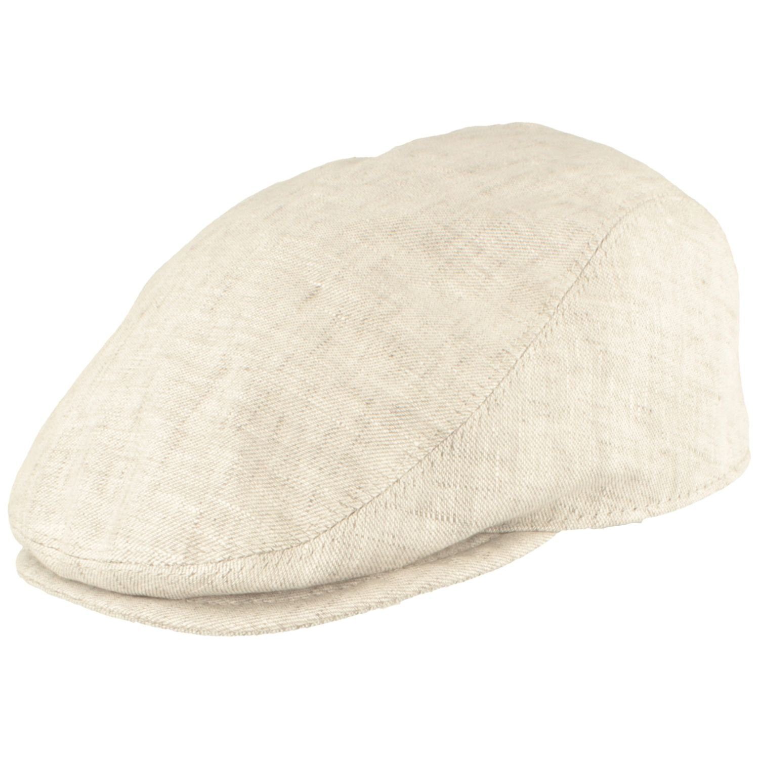 Bullani Schiebermütze knautschbare Flatcap aus 100% Leinen 518 grau