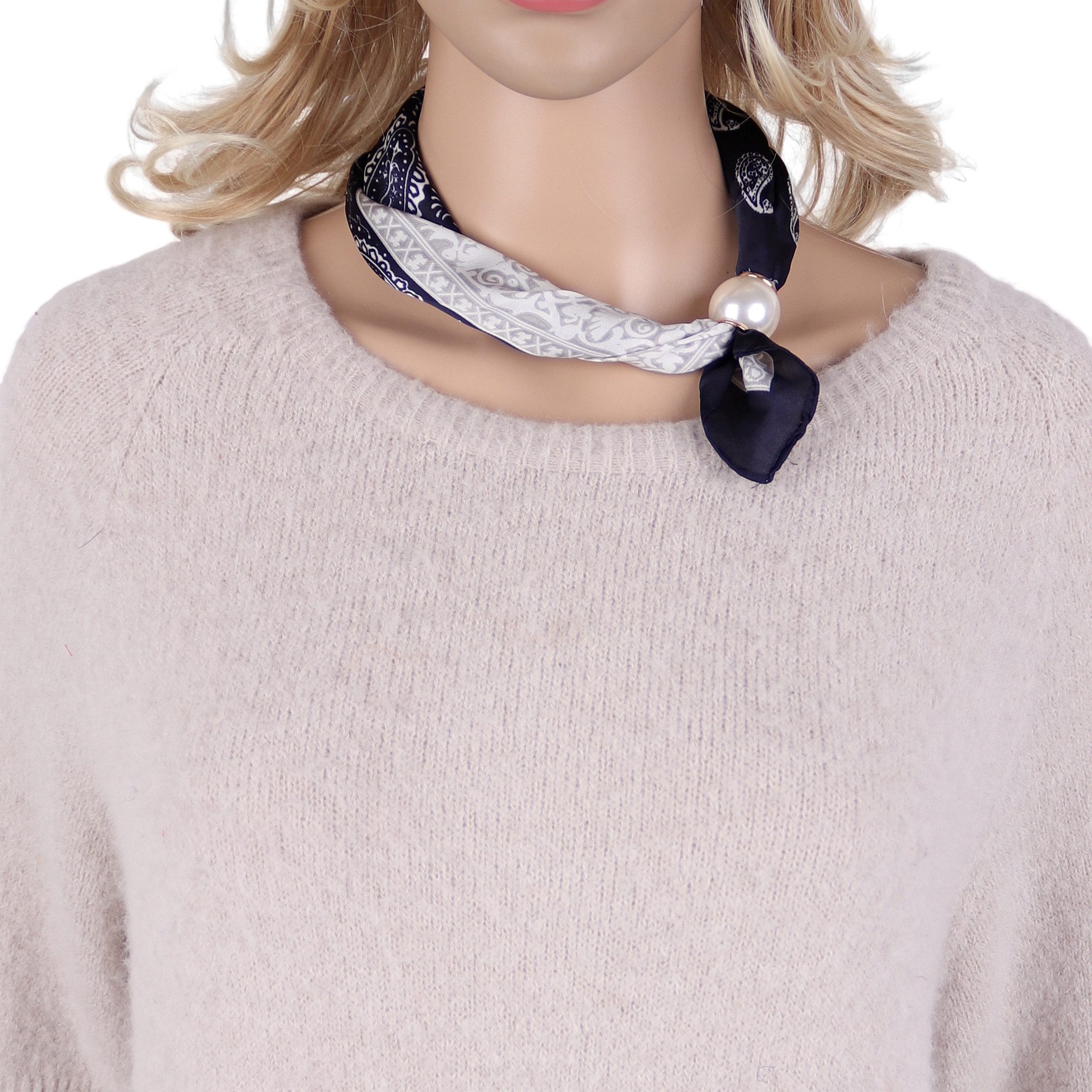 MIRROSI Nickituch Schmales Halstuch mit magnetischem Clip, Damen Halstuch deal für Frühling,Sommer, Herbst